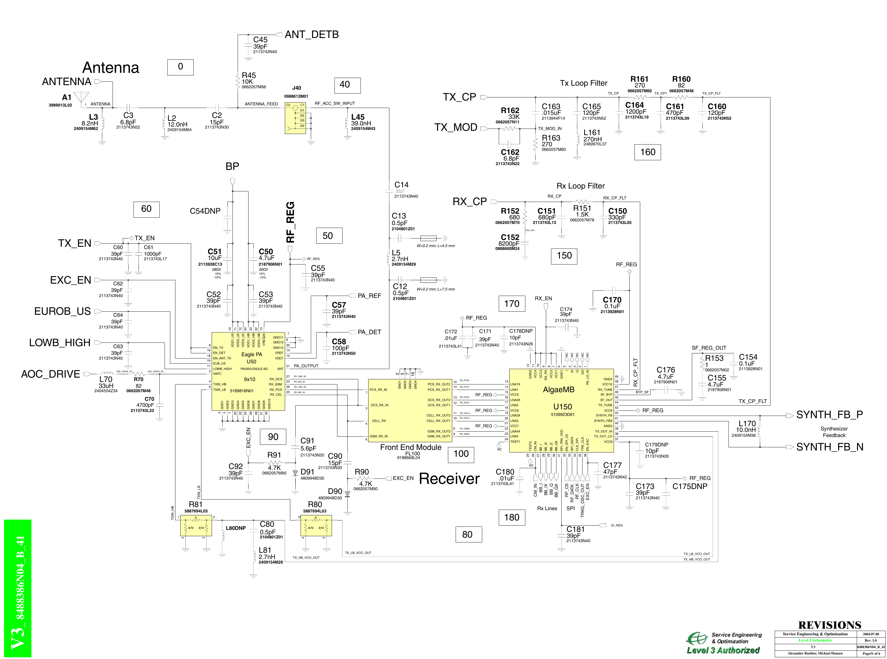 Page 5 of 6 - SCH_V3_A2_C_L3_8488386N04_B_41.cvx Motorolla-v3-schematics