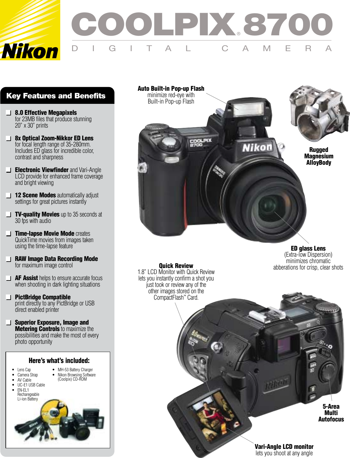 Page 2 of 6 - Nikon Coolpix 8700 Info Sheet