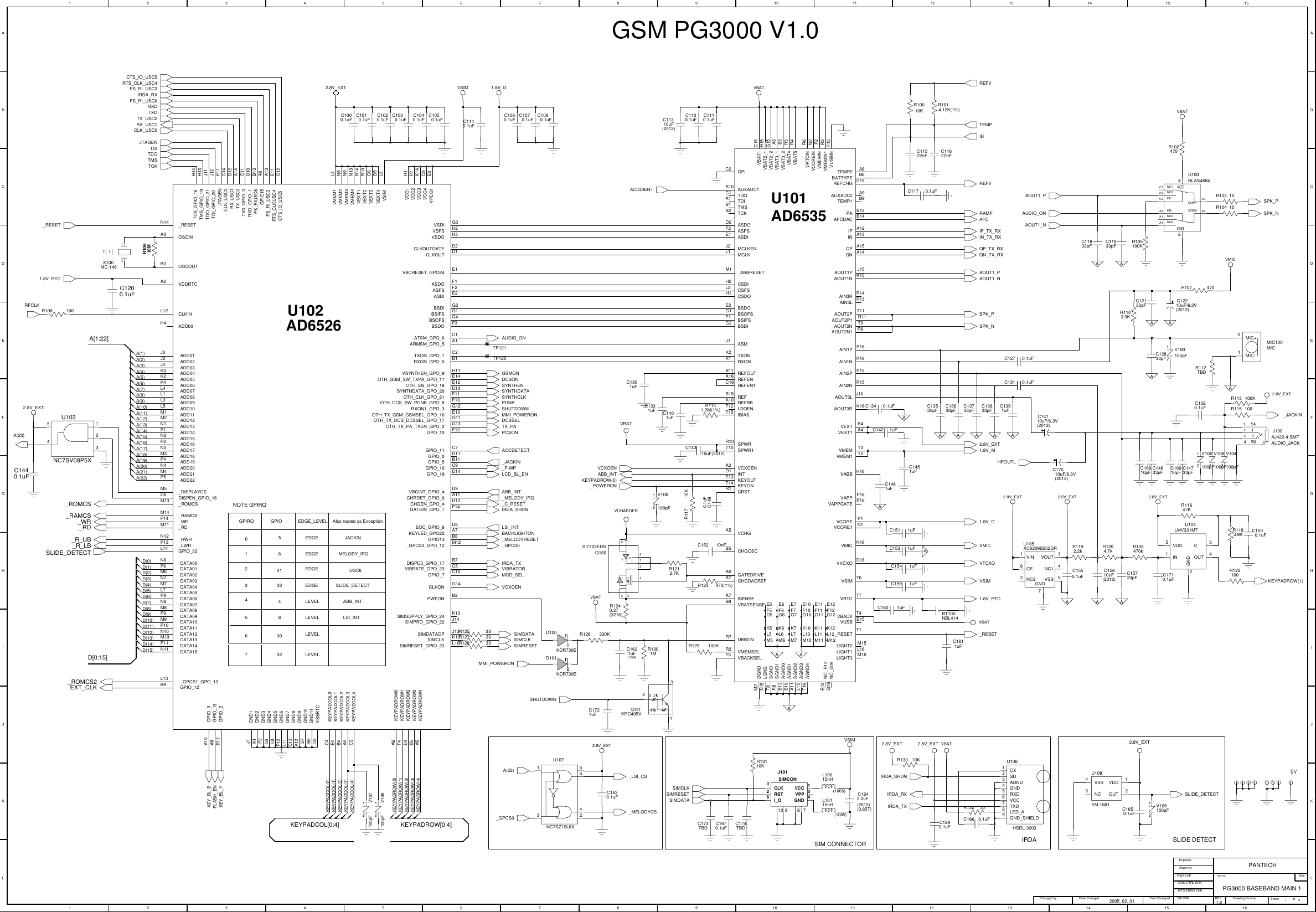 Page 1 of 8 - Pantech-pg3000-schematics