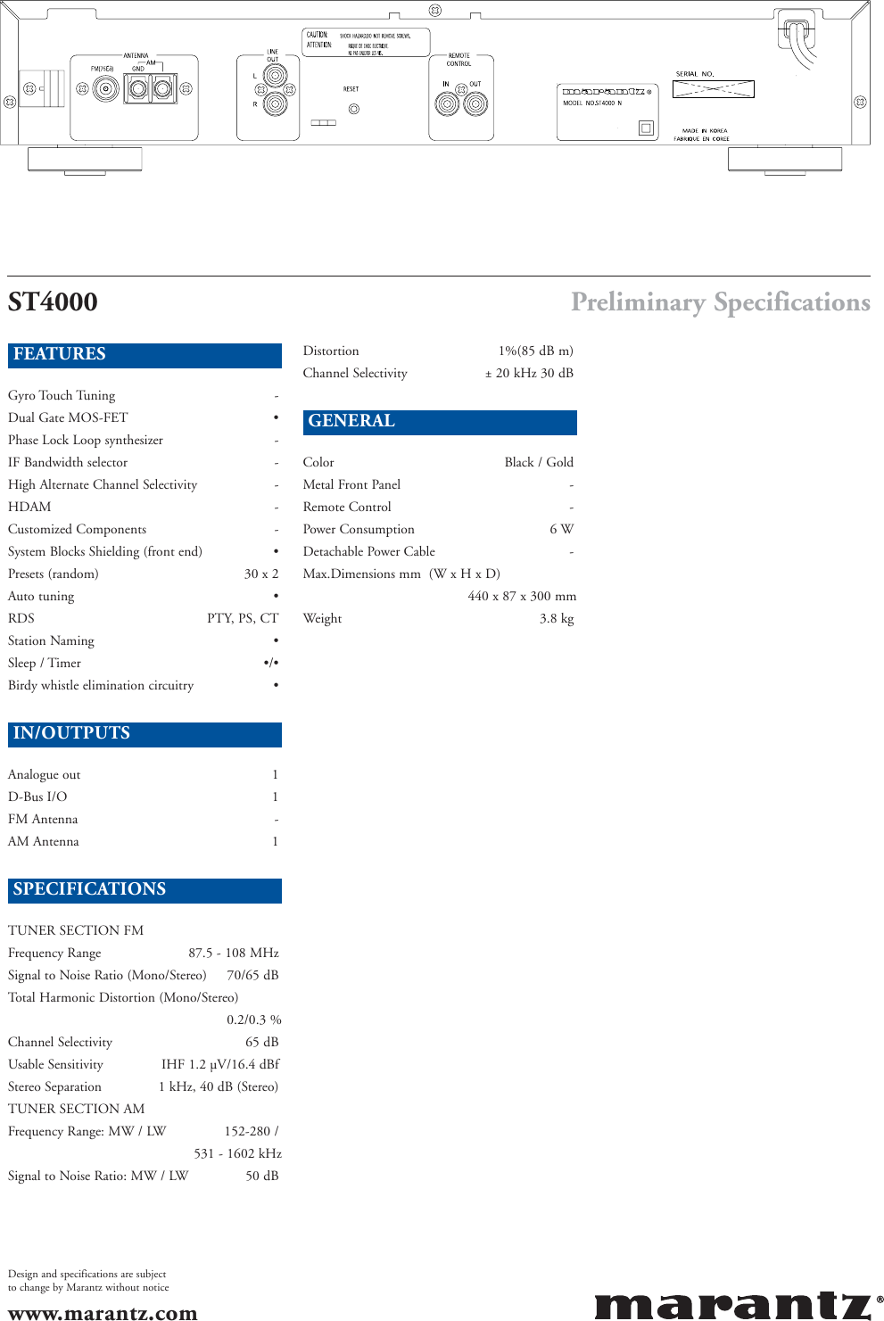 Page 4 of 4 - Marantz Marantz-Stereo-Tuner-St4000-Users-Manual- 6898_ST4000  Marantz-stereo-tuner-st4000-users-manual