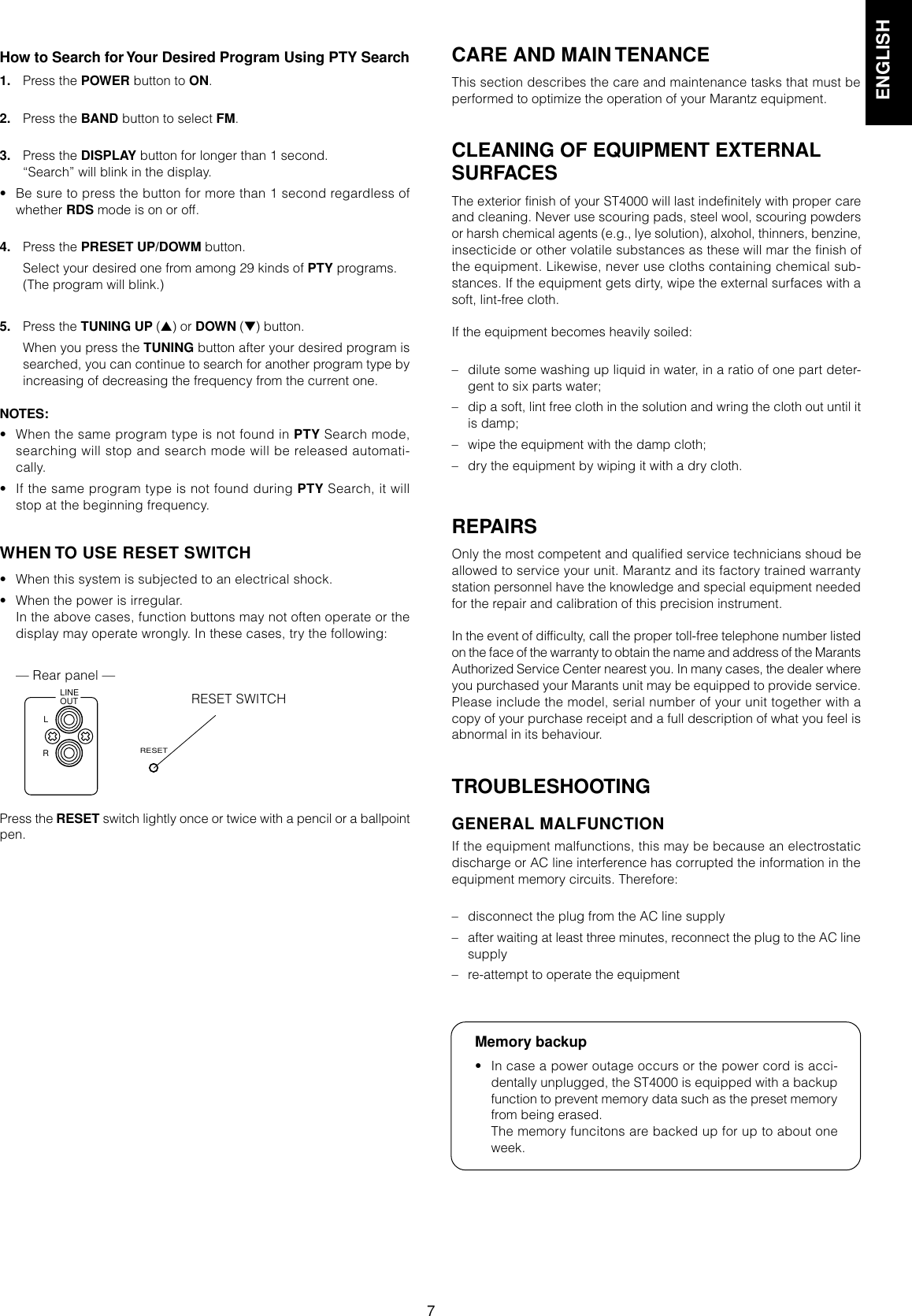 Page 6 of 9 - Marantz Marantz-Stereo-Tuner-St4000-Users-Manual- 1  Marantz-stereo-tuner-st4000-users-manual