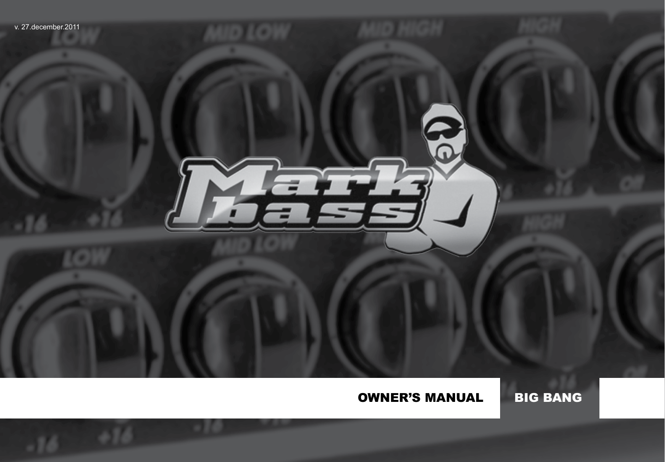 Page 1 of 8 - Markbass Markbass-Big-Bang-Owners-Manual