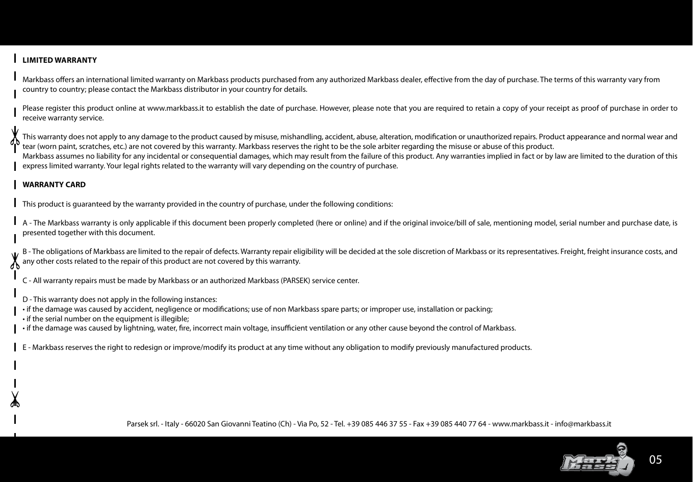 Page 5 of 8 - Markbass Markbass-Big-Bang-Owners-Manual