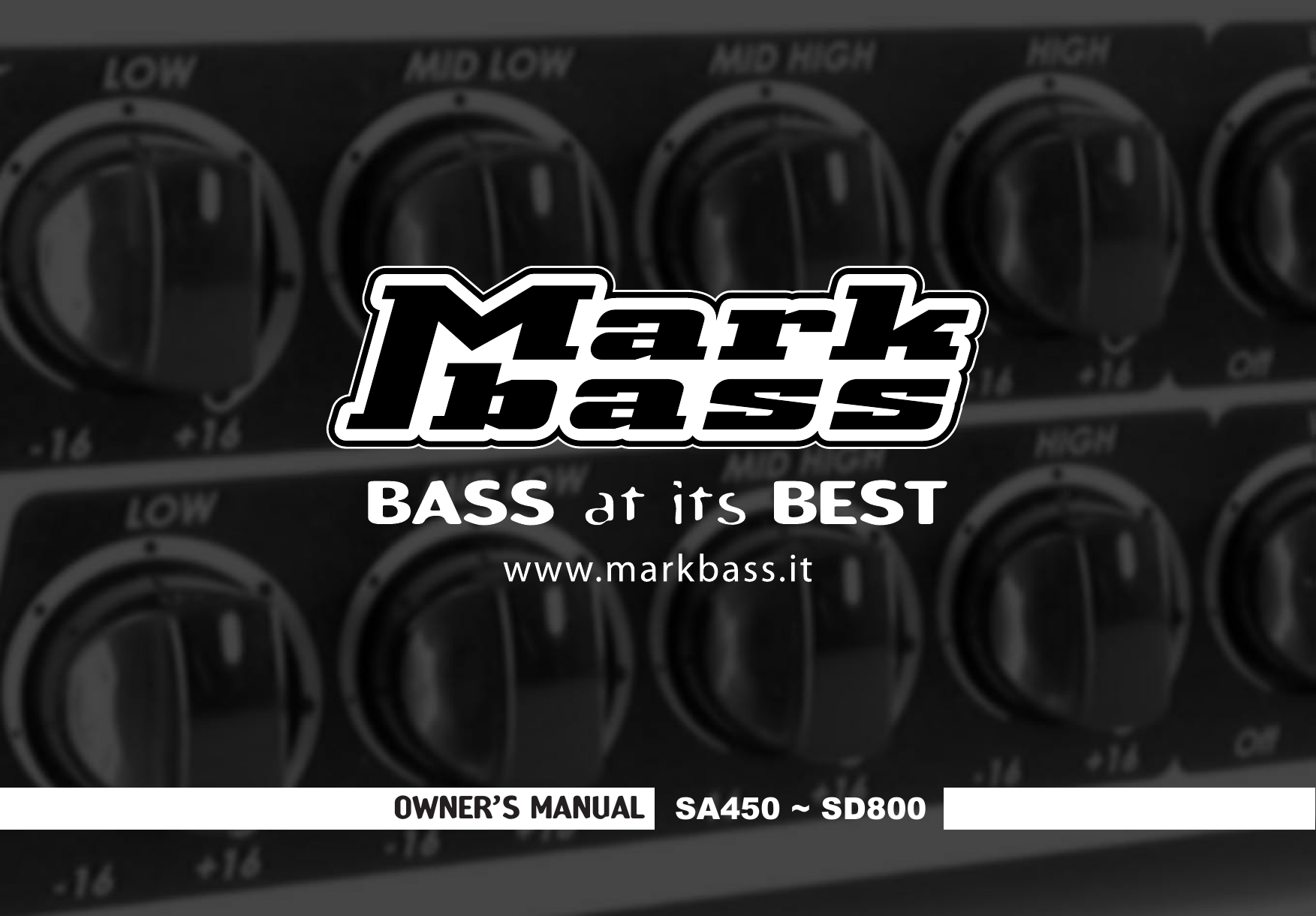 Page 1 of 12 - Markbass Markbass-Sa-450-Owners-Manual SA450-SD800