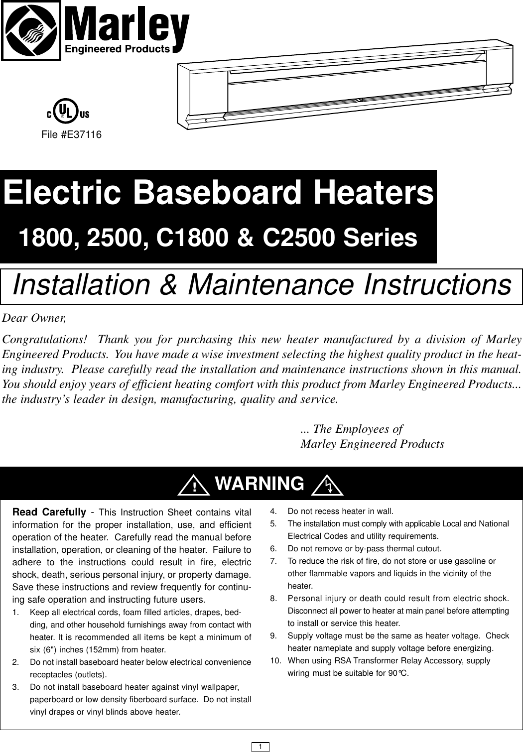 Marley Electric Baseboard Heater Wiring Diagram - Wiring Diagram Schemas