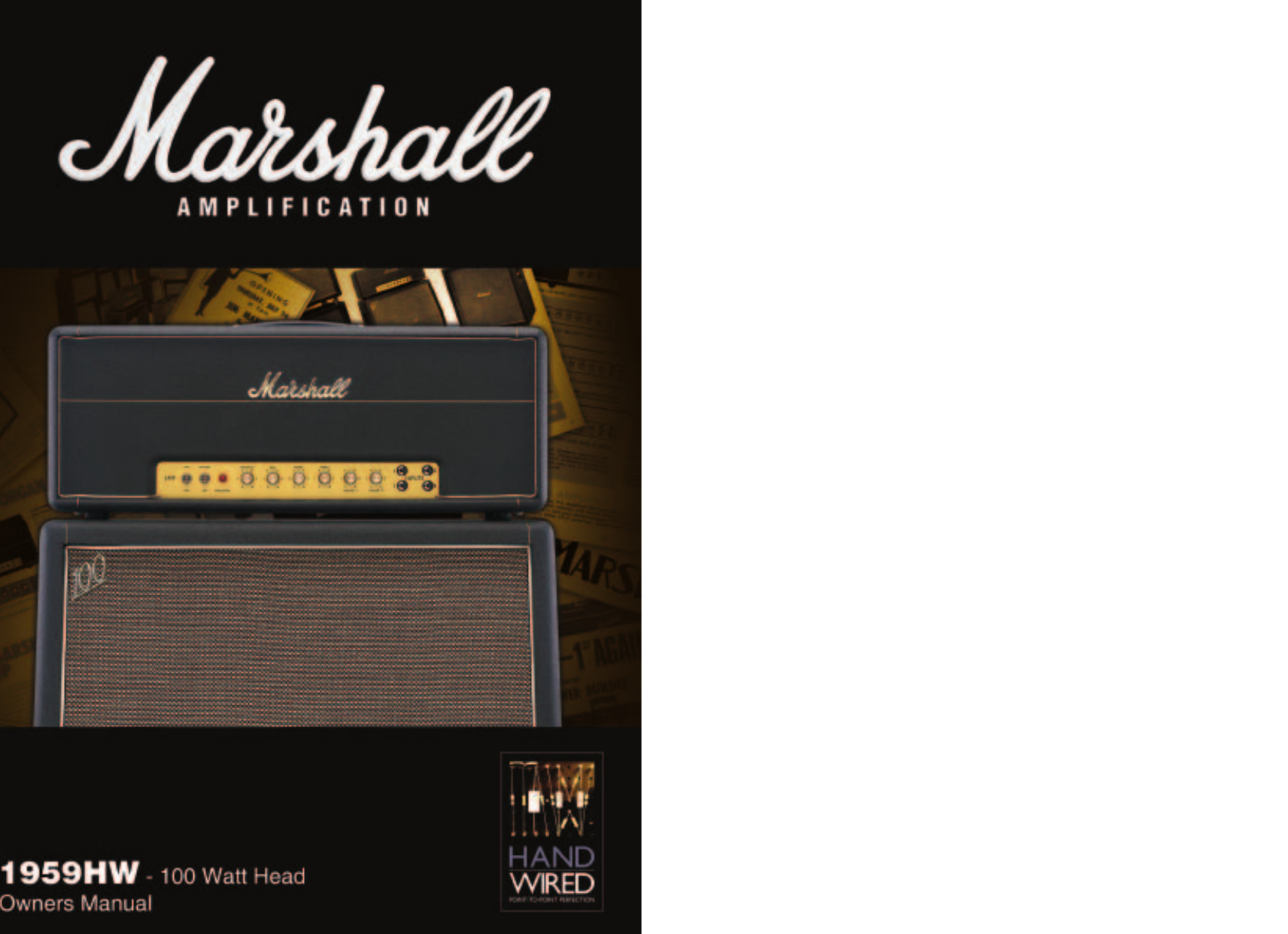 Marshall Amplification 1959Hw Users Manual 1959 HW Hbk Mk2