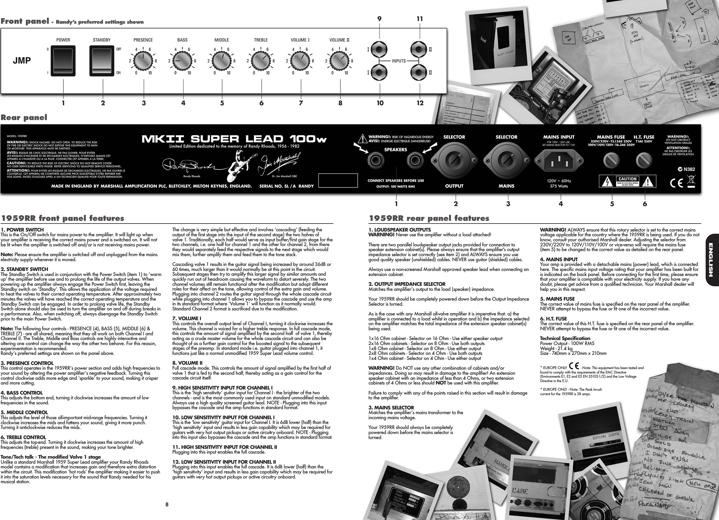 Page 5 of 5 - Marshall-Amplification Marshall-Amplification-1959Rr-Users-Manual-  Marshall-amplification-1959rr-users-manual