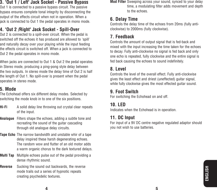 Page 4 of 5 - Marshall-Amplification Marshall-Amplification-Echohead-Users-Manual-  Marshall-amplification-echohead-users-manual