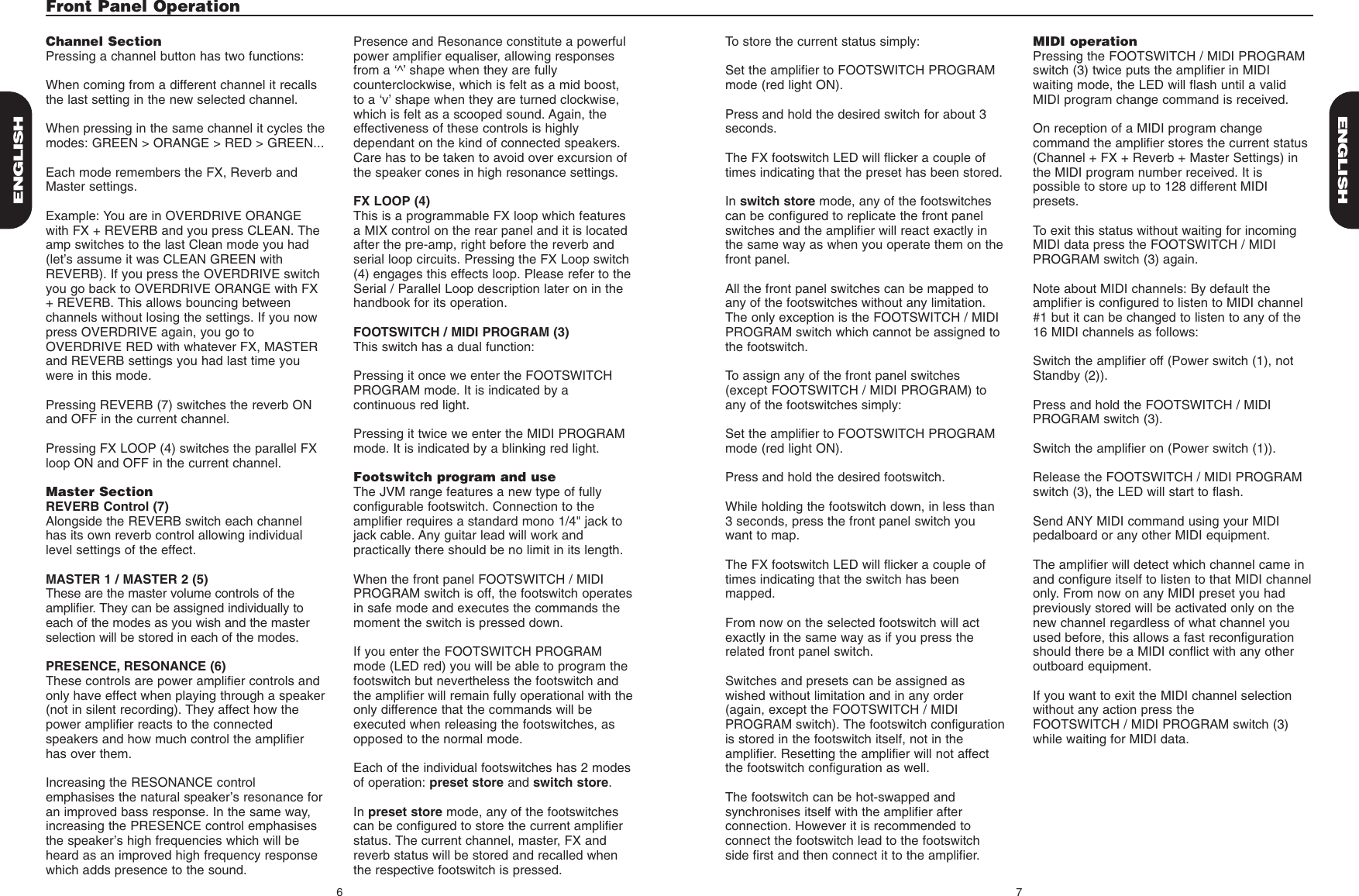 Page 5 of 9 - Marshall-Amplification Marshall-Amplification-Jvm-2-Users-Manual- Marshall-amplification-jvm-2-users-manual