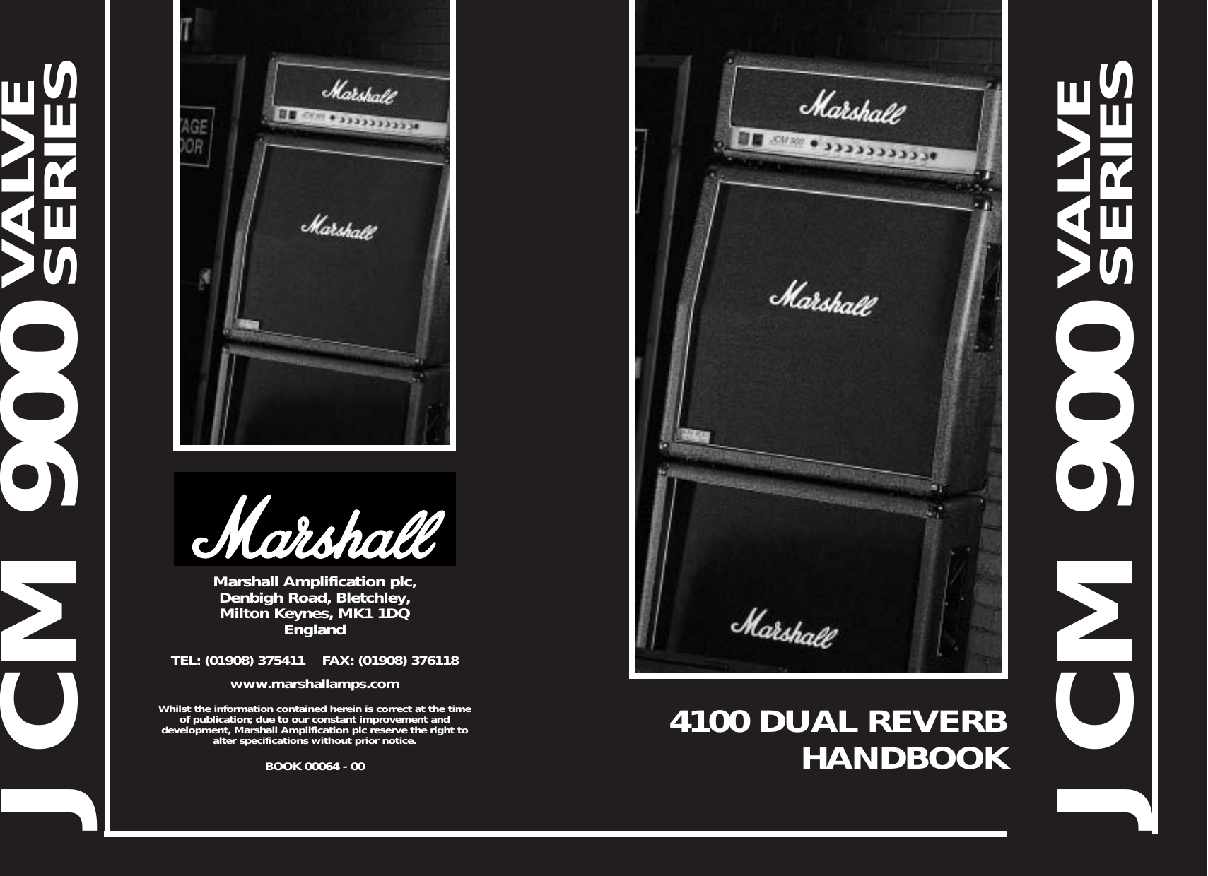 Page 1 of 4 - Marshall Marshall-4100-Jcm900-H-Users-Manual- 4100 Hbk (2001)  Marshall-4100-jcm900-h-users-manual