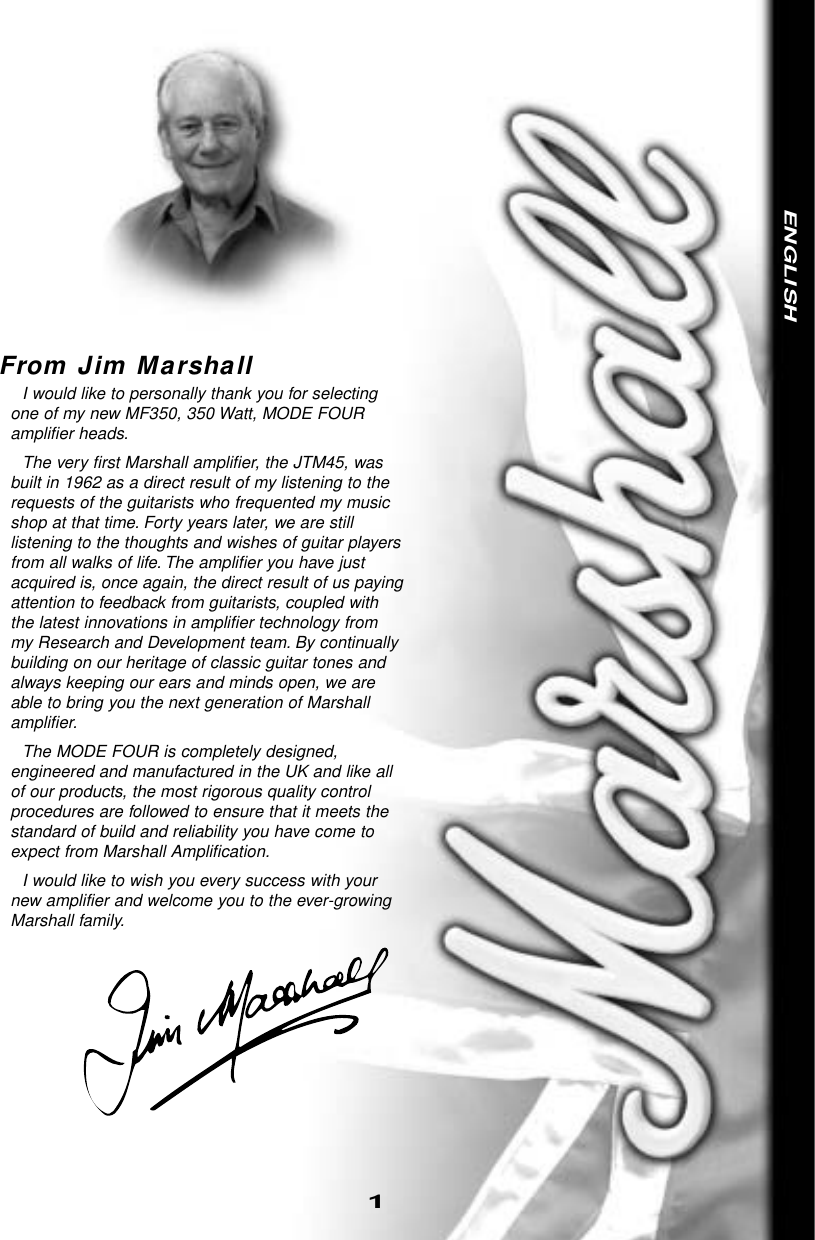 Page 2 of 11 - Marshall Marshall-Mf350-Users-Manual- MF Hbk (panels At Back)  Marshall-mf350-users-manual