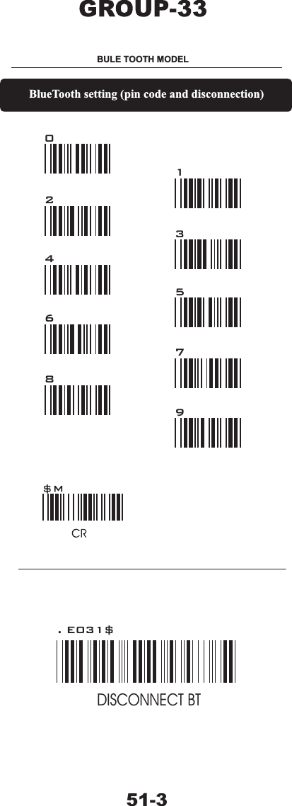  %OXH7RRWKVHWWLQJSLQFRGHDQGGLVFRQQHFWLRQ%8/(7227+02'(/