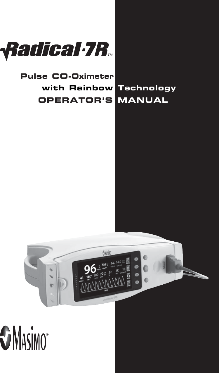 Pulse CO-Oximeter      with Rainbow Technology    OPERATOR’S MANUAL