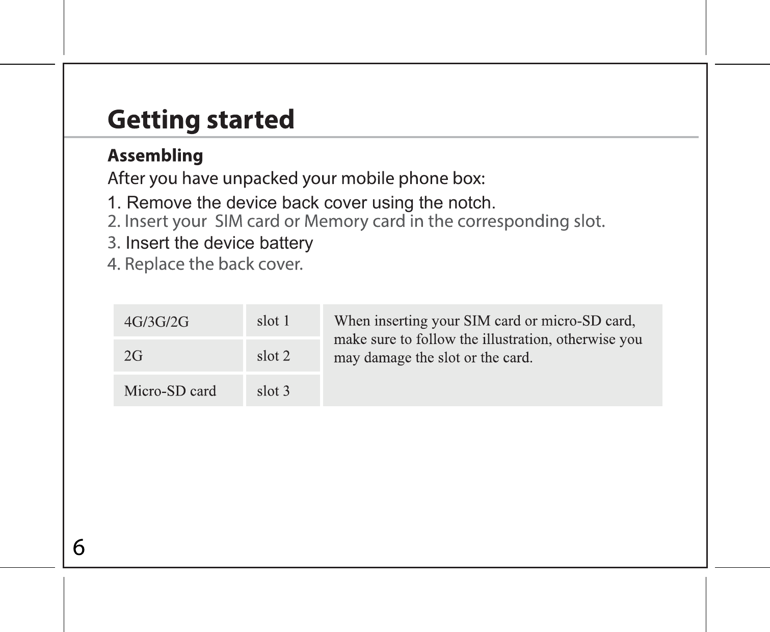 Page 6 of Mason America C210 Smartphone User Manual QSG