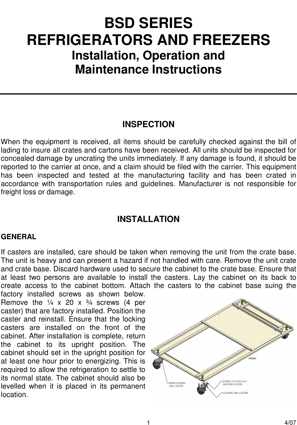 Page 1 of 9 - Master-Bilt Master-Bilt-Bsd-Series-Users-Manual NEW Basemount Install Manual