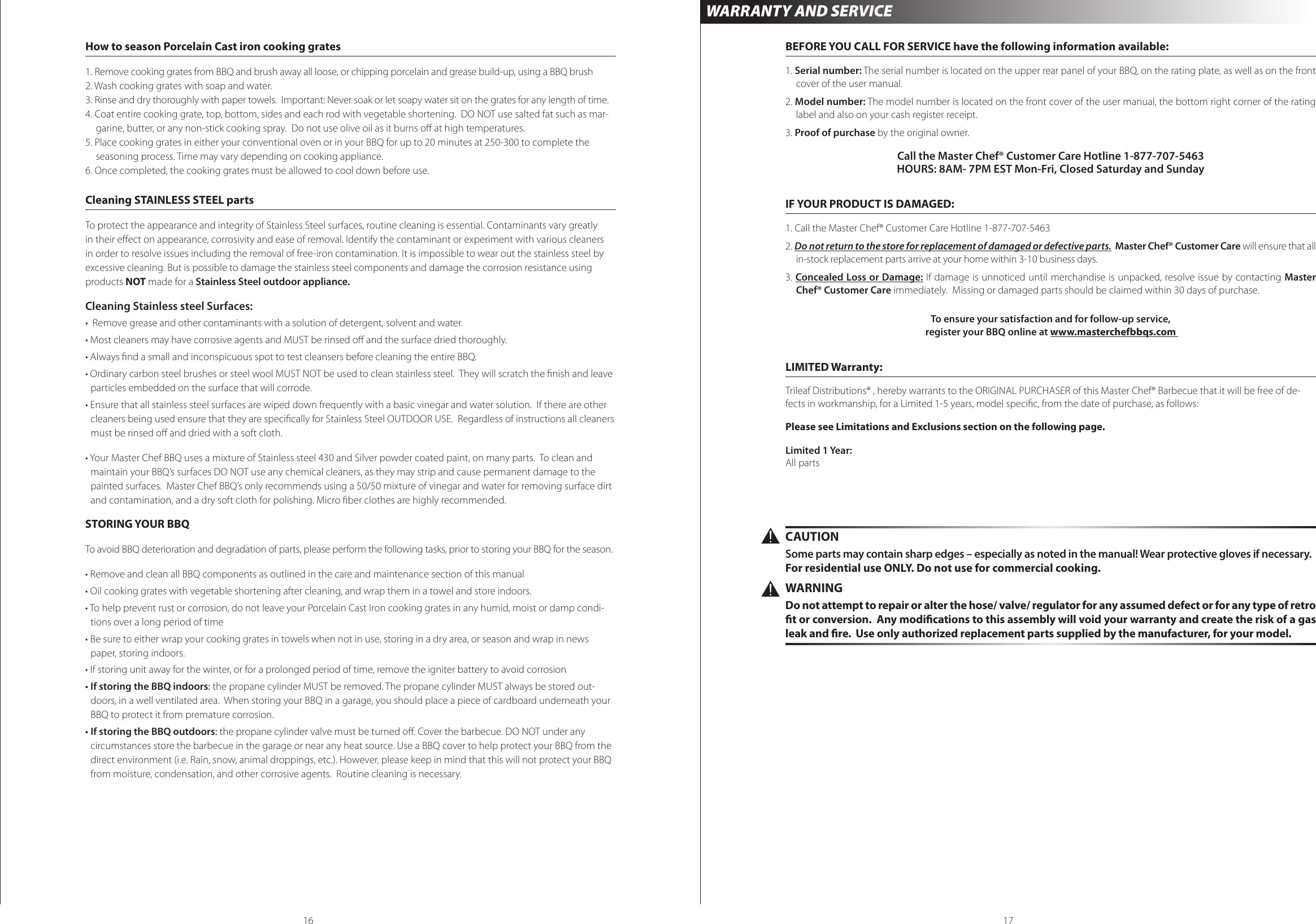 Page 10 of 11 - Master-Chef Master-Chef-280-Users-Manual-  Master-chef-280-users-manual