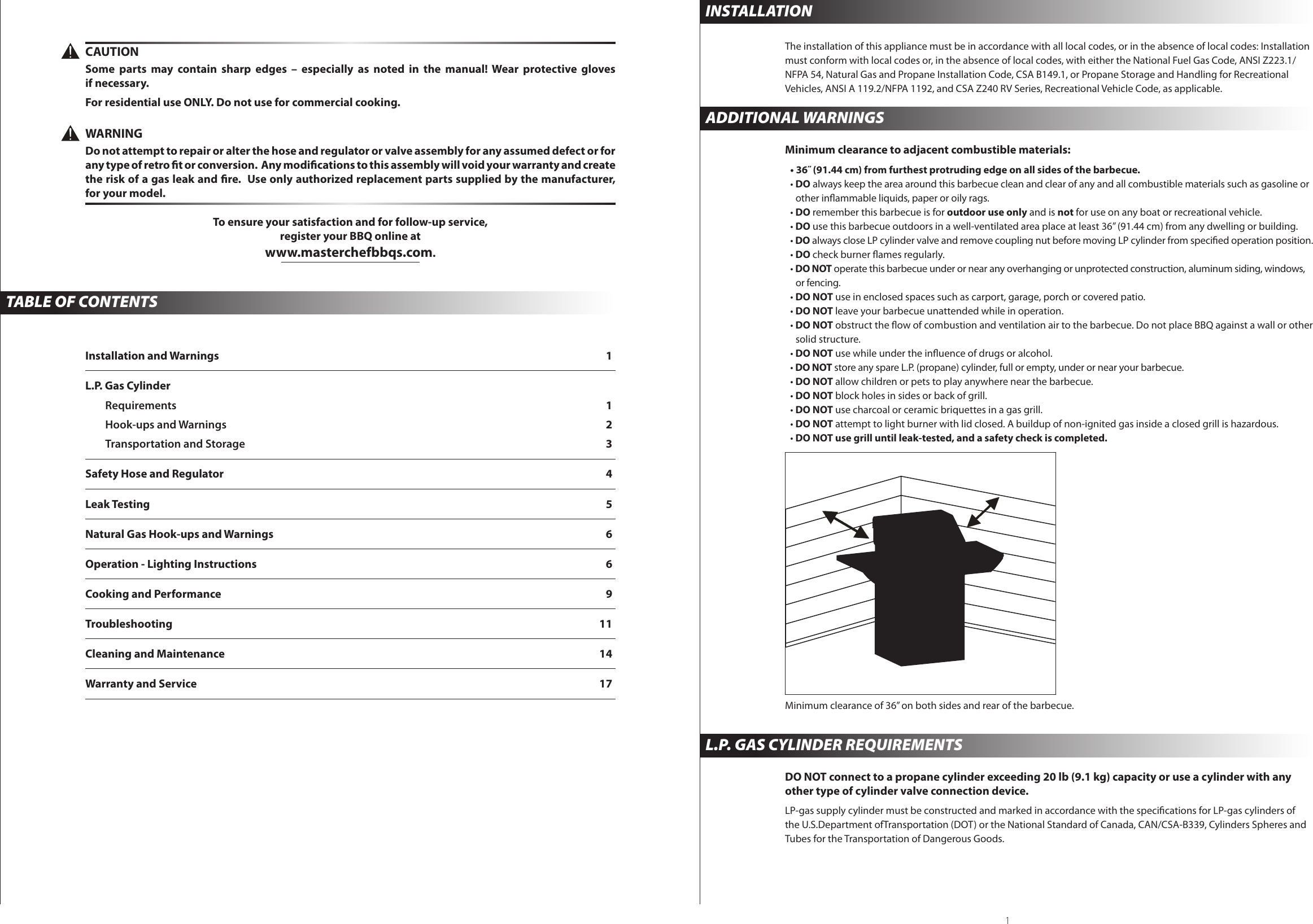 Page 2 of 11 - Master-Chef Master-Chef-280-Users-Manual-  Master-chef-280-users-manual