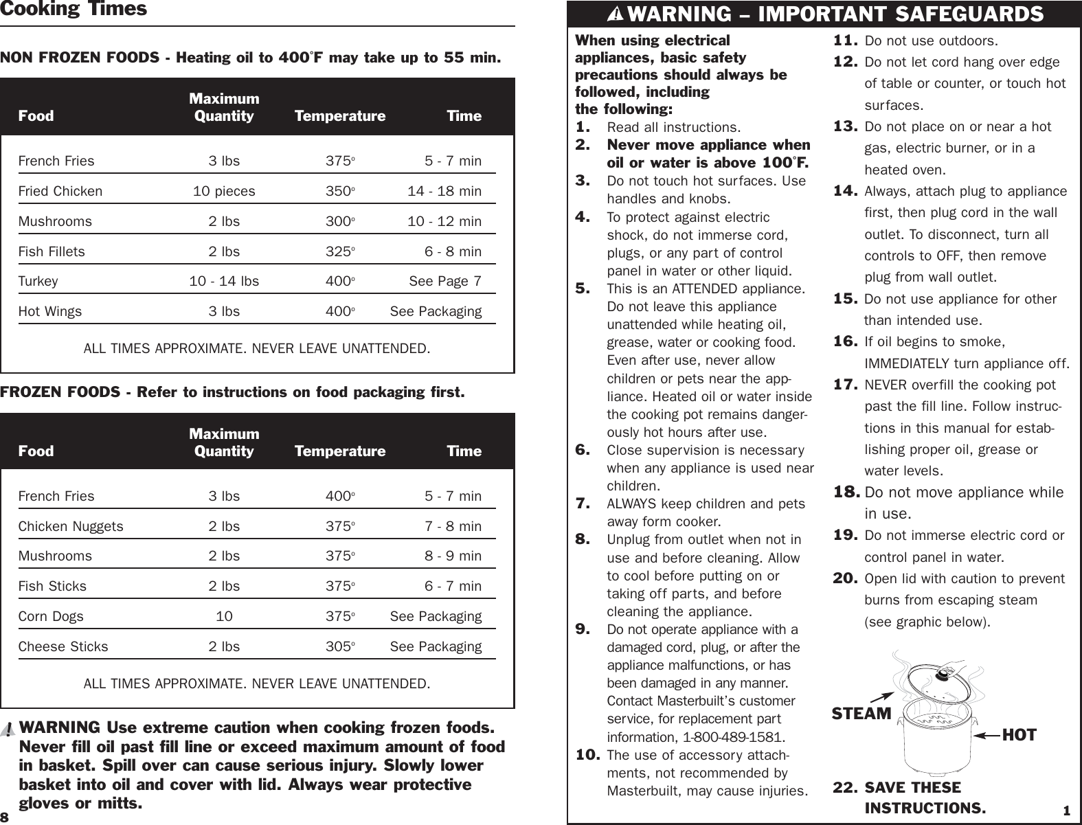 Page 3 of 6 - Masterbuilt Masterbuilt-20010306-Users-Manual- ETF, ETFT INSTRUCTIONS.QXP  Masterbuilt-20010306-users-manual