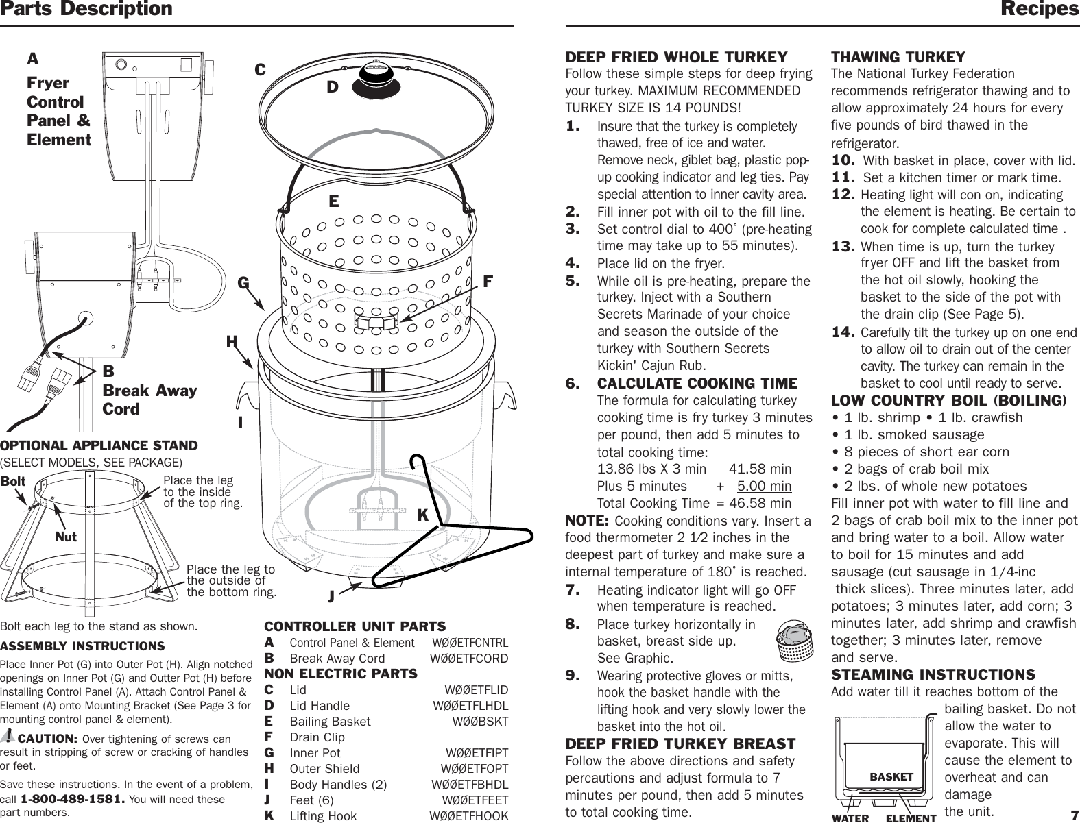 Page 4 of 6 - Masterbuilt Masterbuilt-20010306-Users-Manual- ETF, ETFT INSTRUCTIONS.QXP  Masterbuilt-20010306-users-manual