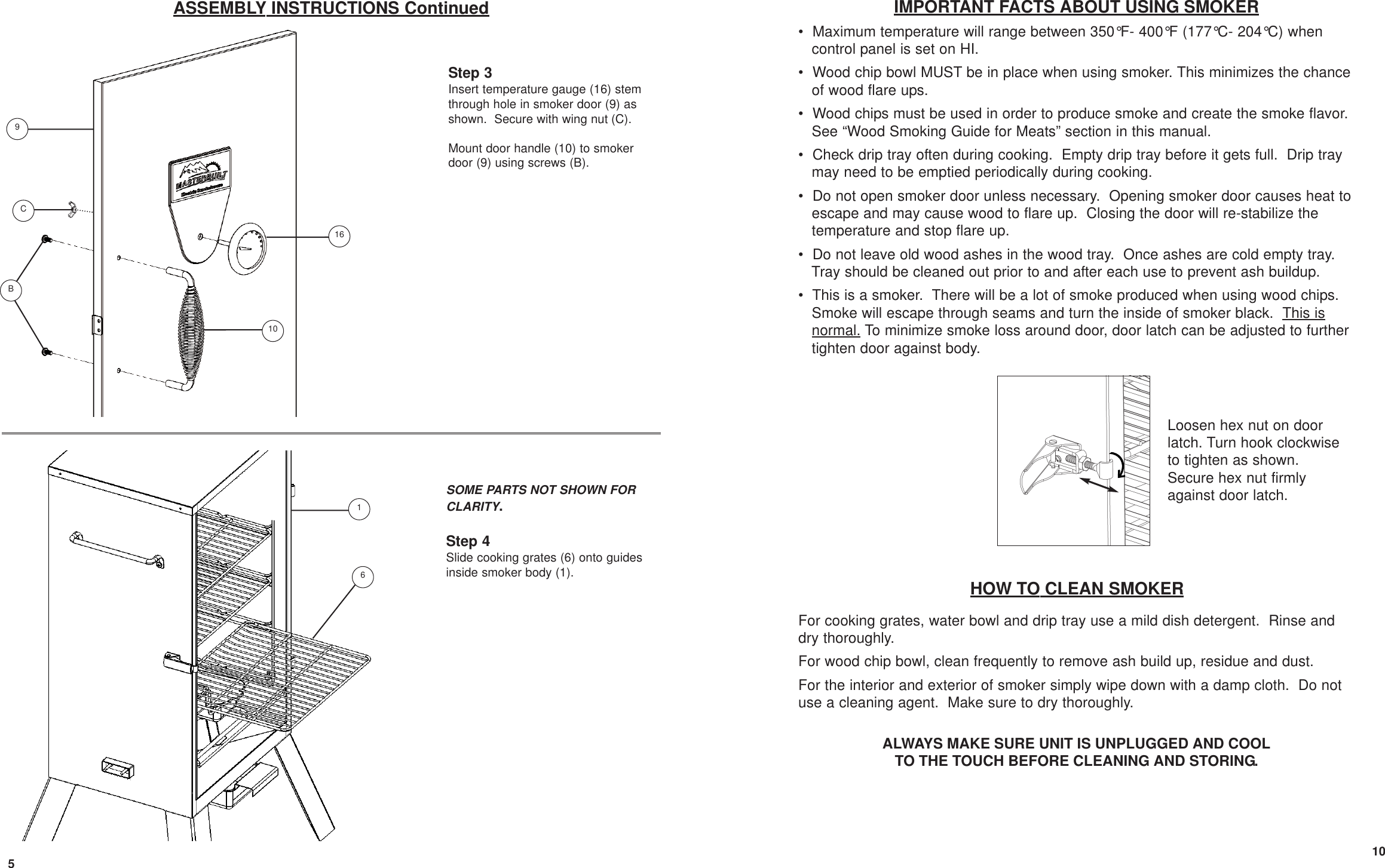 Page 6 of 8 - Masterbuilt Masterbuilt-20070210-Users-Manual- 090618 ESQ30B2 Manual  Masterbuilt-20070210-users-manual