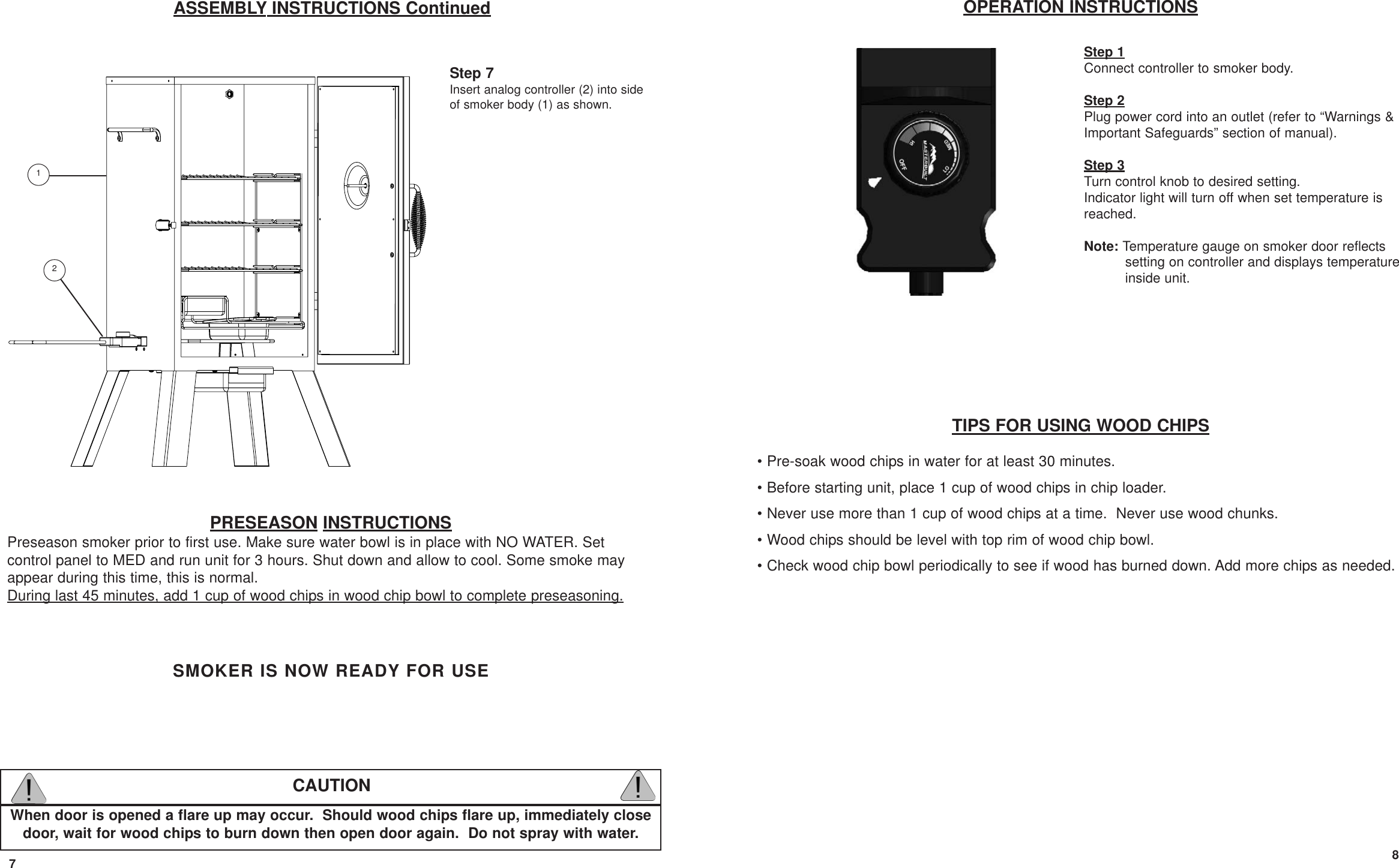 Page 8 of 8 - Masterbuilt Masterbuilt-20070210-Users-Manual- 090618 ESQ30B2 Manual  Masterbuilt-20070210-users-manual