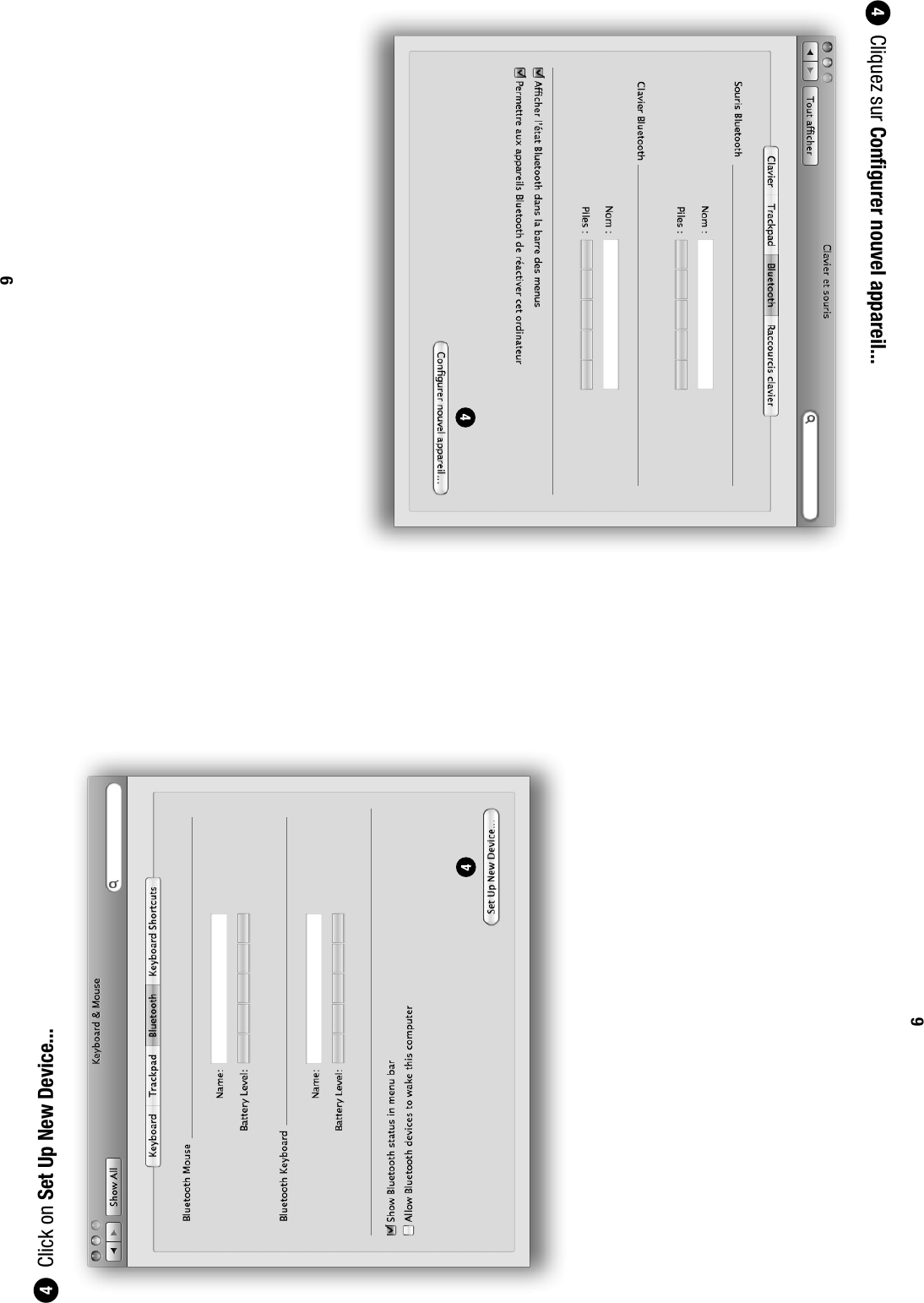 4 Click on Set Up New Device...64 Cliquez sur Conﬁ gurer nouvel appareil...6