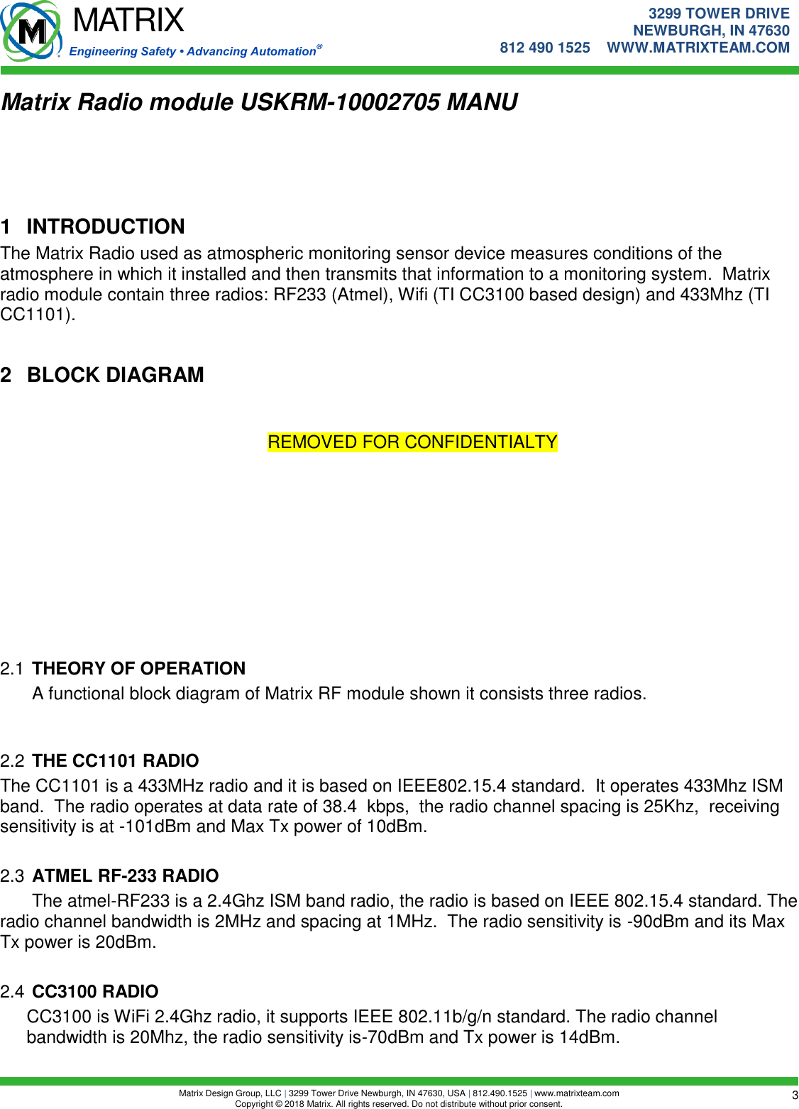 Page 4 of Matrix Design Group RM-10002705 Multi-feature transceiver radio User Manual Console Communication