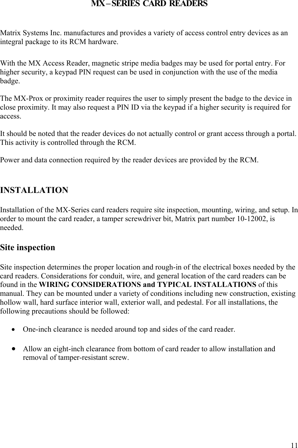 matrix-systems-0114405-keypad-proximity-reader-user-manual-630202