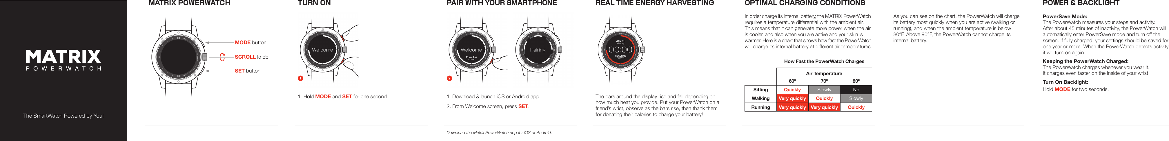 Matrix powerwatch 2 discount troubleshooting