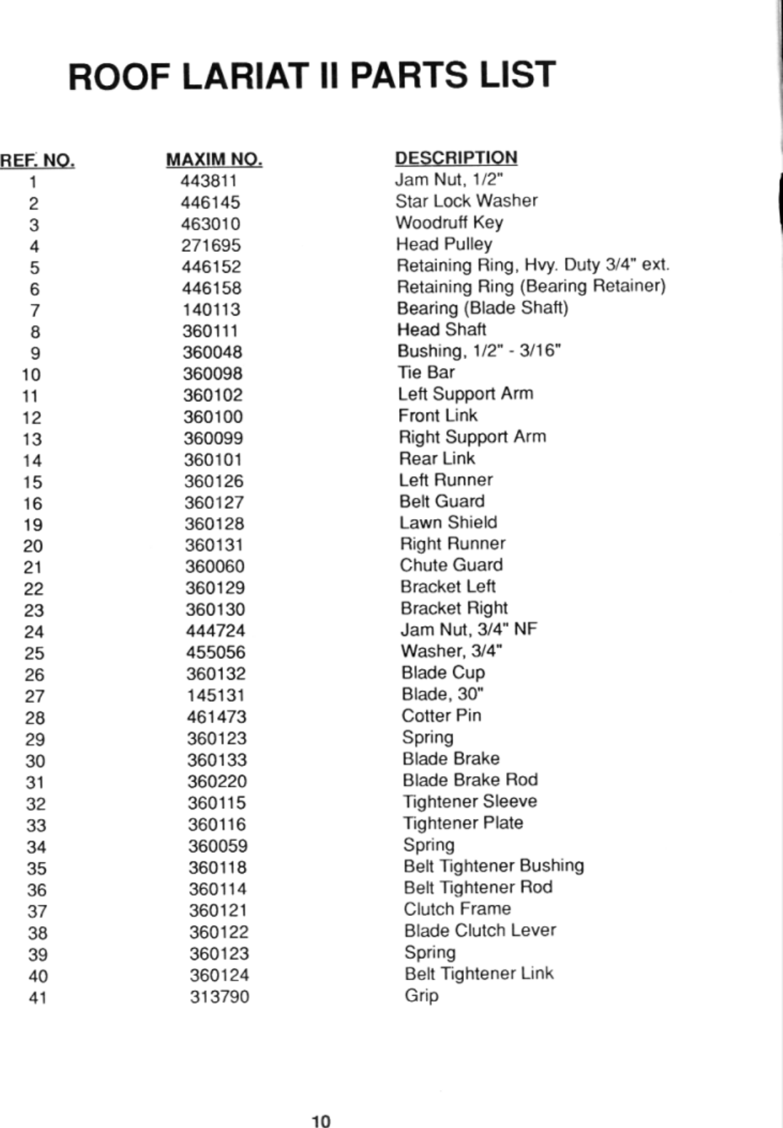 Page 10 of 12 - Maxim Maxim-Roof-Riding-Mower-Users-Manual-  Maxim-roof-riding-mower-users-manual