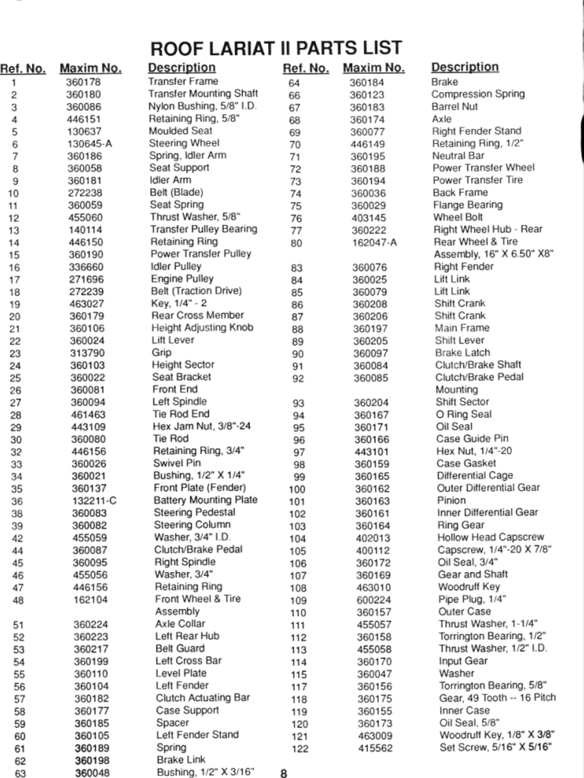 Page 8 of 12 - Maxim Maxim-Roof-Riding-Mower-Users-Manual-  Maxim-roof-riding-mower-users-manual