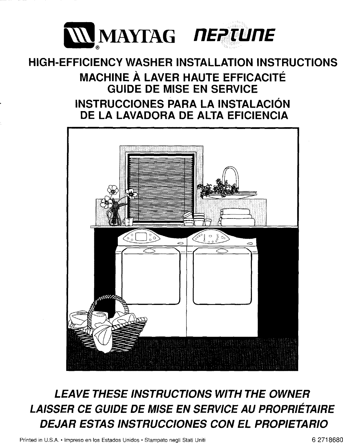 Page 1 of 7 - Maytag MAH5500BWQ User Manual  WASHER - Manuals And Guides L0503006