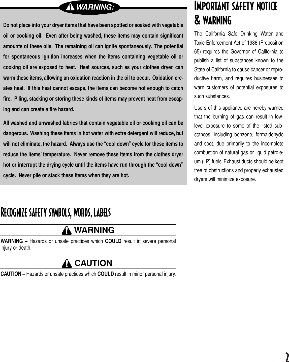 Page 3 of 12 - Maytag Maytag-Intellidry-Md-16-Users-Manual- MD-16 Dryer-1  Maytag-intellidry-md-16-users-manual