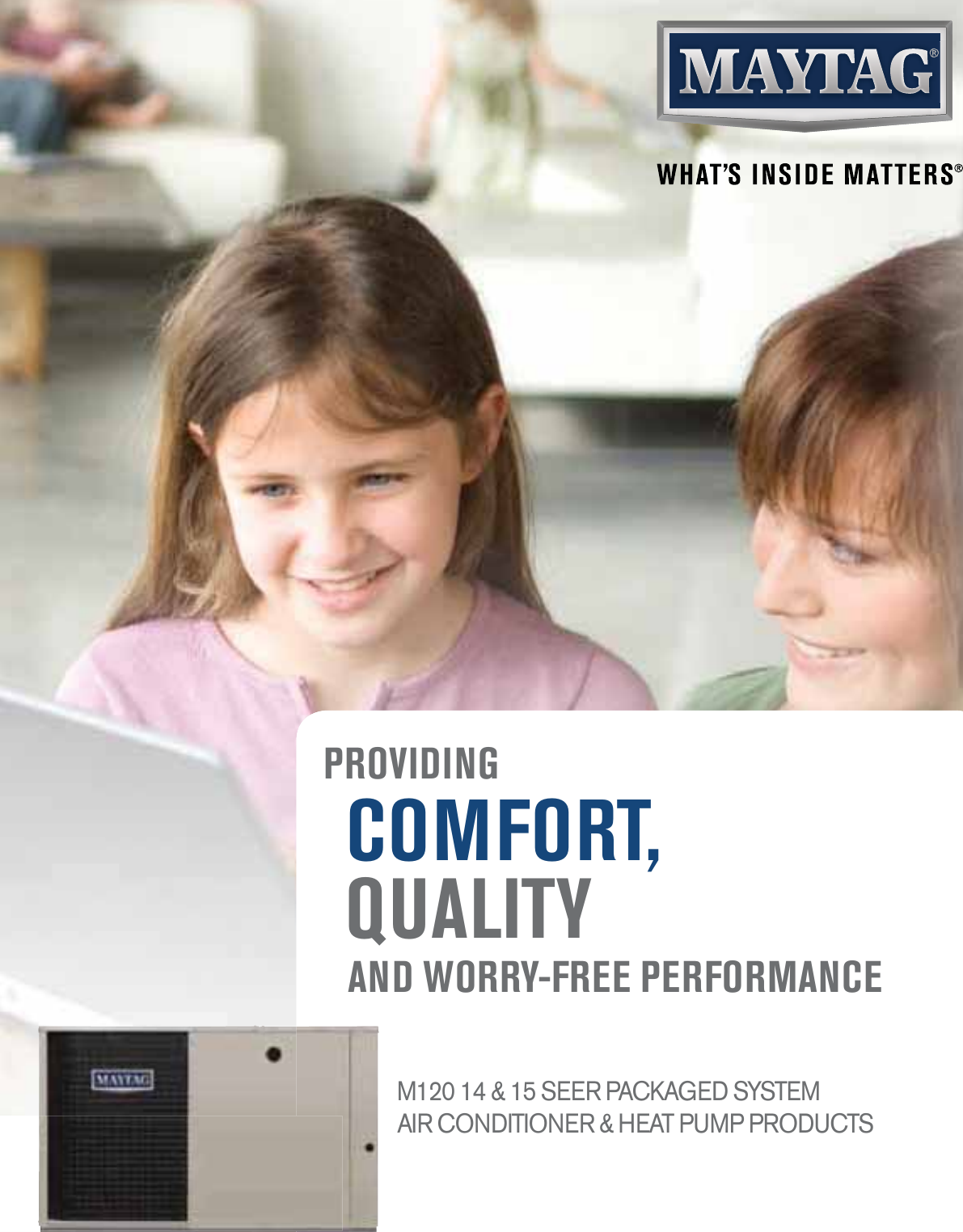 Page 1 of 4 - Maytag Maytag-P8Se-Maytag-M120-14-Seer-Package-Air-Conditioner-Brochure-  Maytag-p8se-maytag-m120-14-seer-package-air-conditioner-brochure