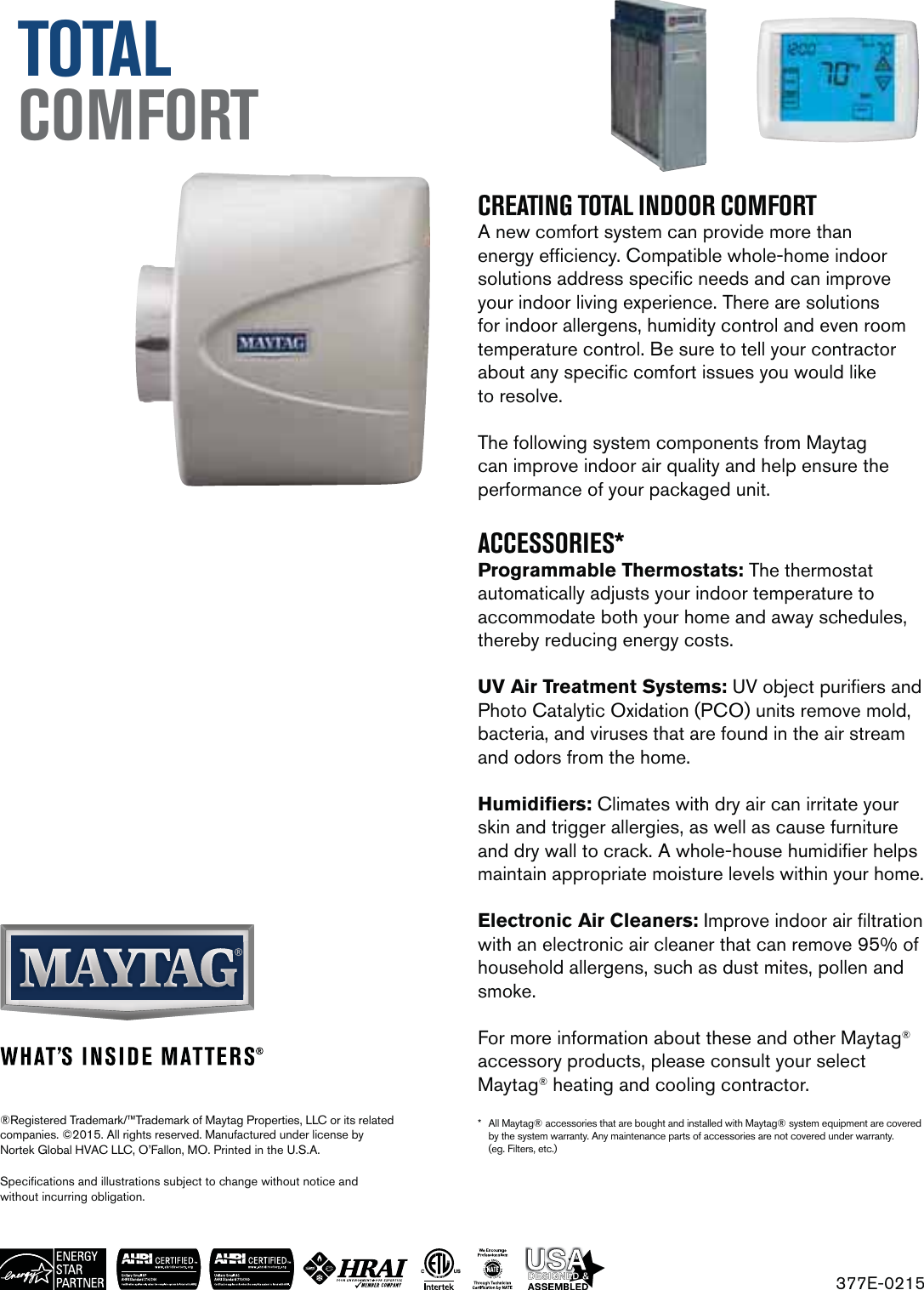 Page 4 of 4 - Maytag Maytag-P8Se-Maytag-M120-14-Seer-Package-Air-Conditioner-Brochure-  Maytag-p8se-maytag-m120-14-seer-package-air-conditioner-brochure