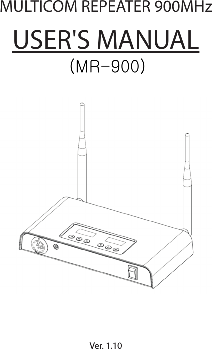 Maytel Mr 900 Multicom Repeater 900 User Manual