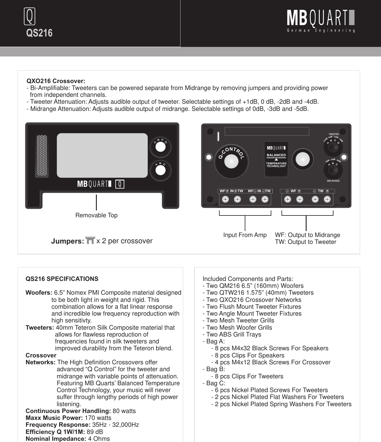 Page 3 of 8 - Mb-Quart Mb-Quart-Qs216-Users-Manual-  Mb-quart-qs216-users-manual