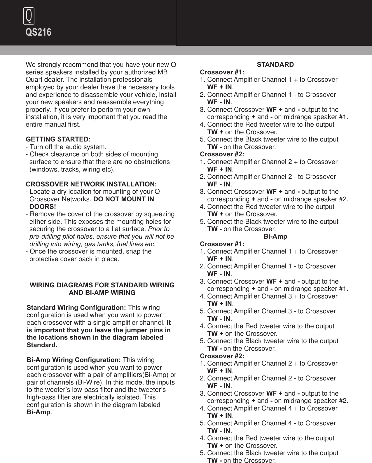 Page 4 of 8 - Mb-Quart Mb-Quart-Qs216-Users-Manual-  Mb-quart-qs216-users-manual