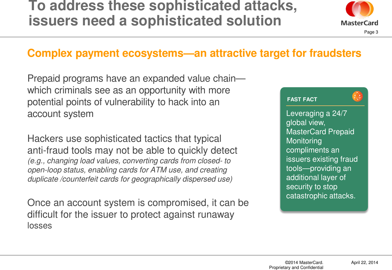 Page 3 of 9 - MasterCard Presentation Prepaid-Monitoring-Presentation-2014