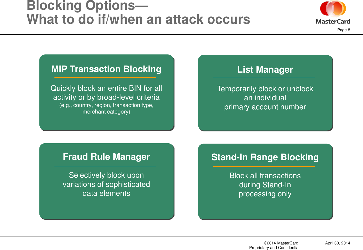 Page 8 of 9 - MasterCard Presentation Prepaid-Monitoring-Presentation-2014