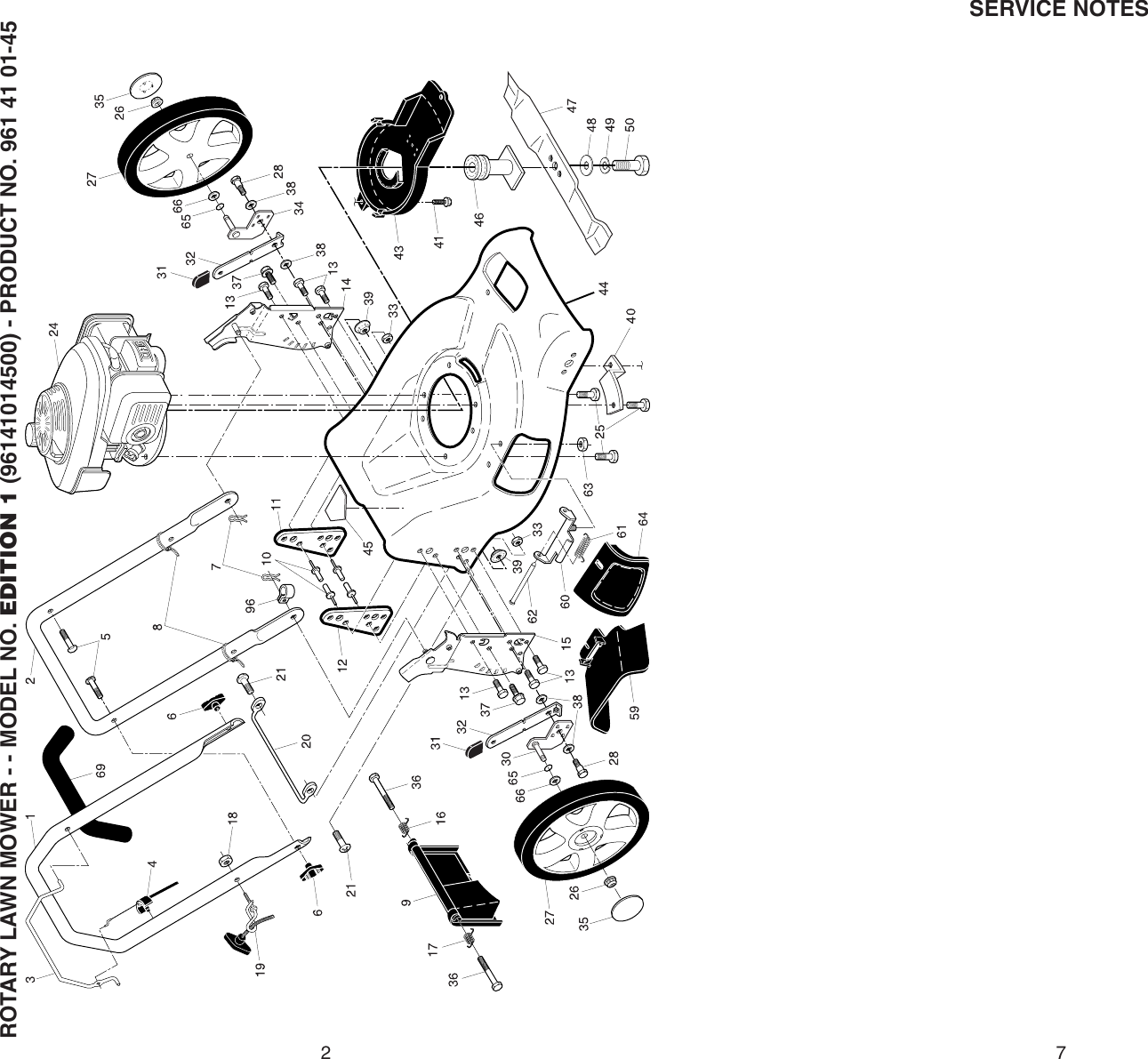 Page 2 of 4 - McCulloch EDITION 1 MFG. ID. NO. 96141014500 IPL, McCulloch, Edition1, 96141014500, 2007-04, Lawn Mower User Manual  To The 6cd32bbe-b55b-4663-812d-12a5a84d8724
