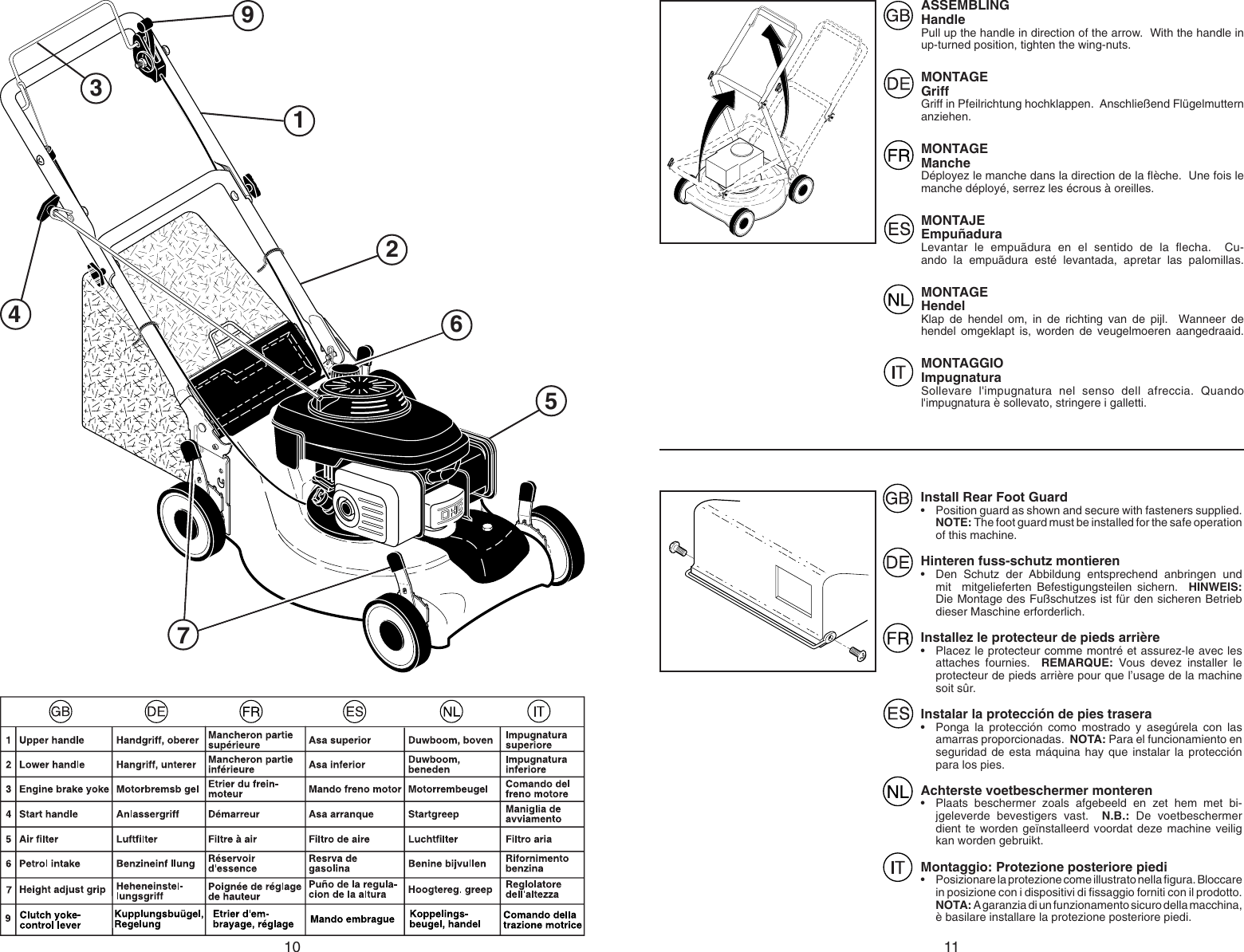 Page 10 of 10 - Mcculloch Mcculloch-96141003802-Instruction-Manual- OM, McCulloch, BRO22, 96141003802, 2007-02, Lawn Mower, EN, DE, FR, ES, NL, IT  Mcculloch-96141003802-instruction-manual