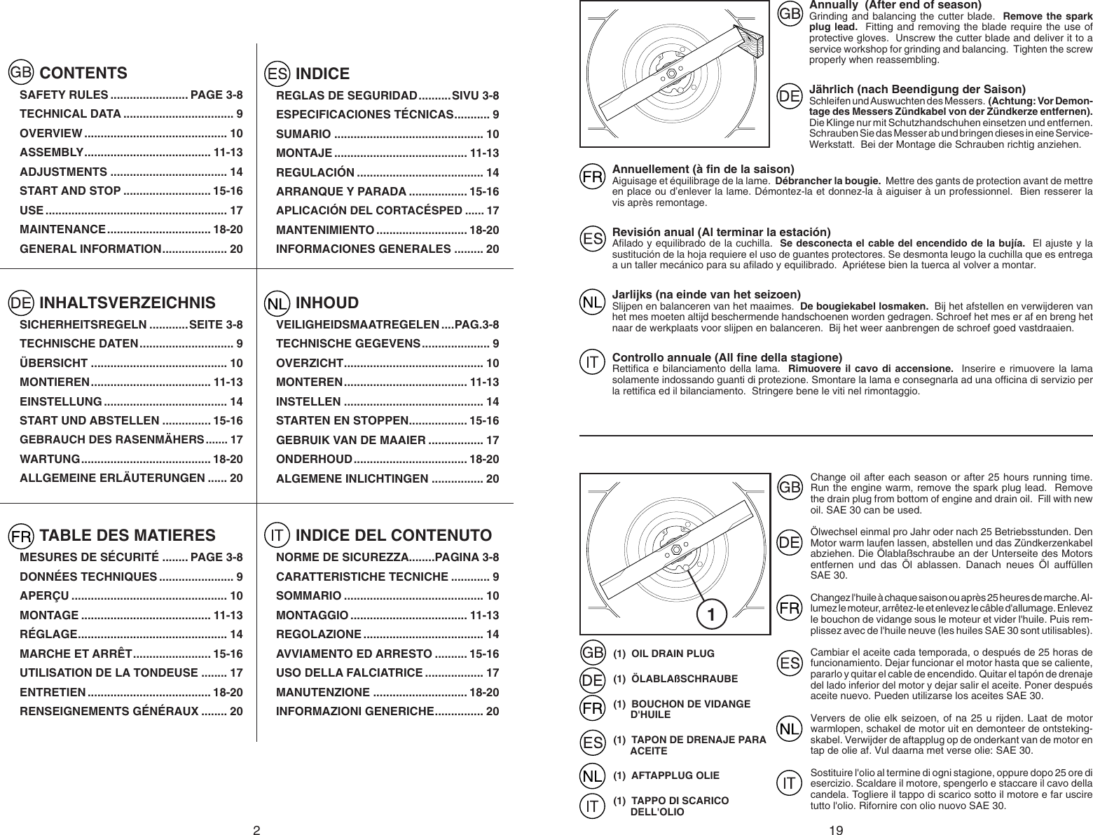 Page 2 of 10 - Mcculloch Mcculloch-M5553D-Users-Manual- OM, McCulloch, M5553 D, 96141007100, 2007-02, Lawn Mower, EN, DE, FR, ES, NL, IT  Mcculloch-m5553d-users-manual