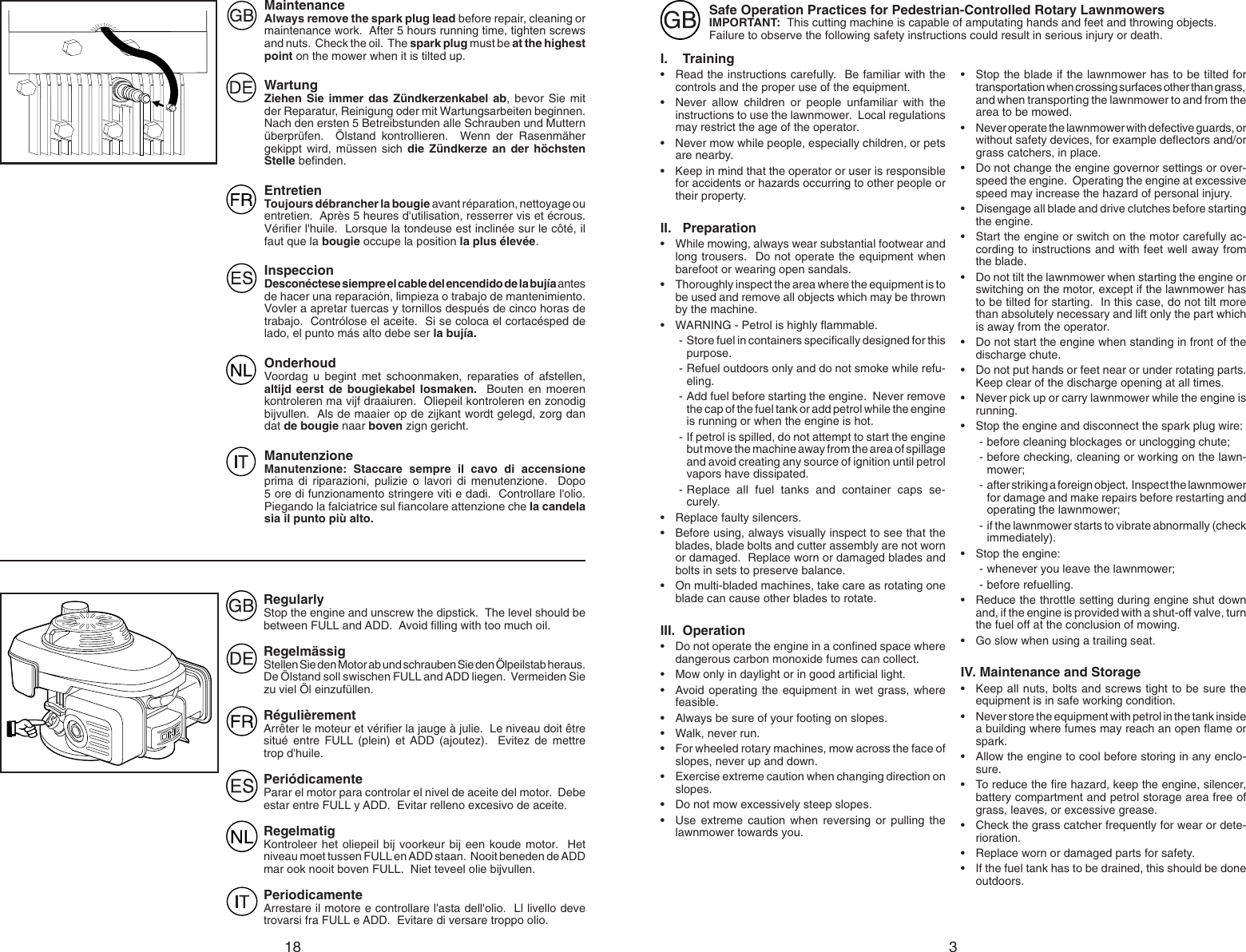 Page 3 of 10 - Mcculloch Mcculloch-M5553D-Users-Manual- OM, McCulloch, M5553 D, 96141007100, 2007-02, Lawn Mower, EN, DE, FR, ES, NL, IT  Mcculloch-m5553d-users-manual