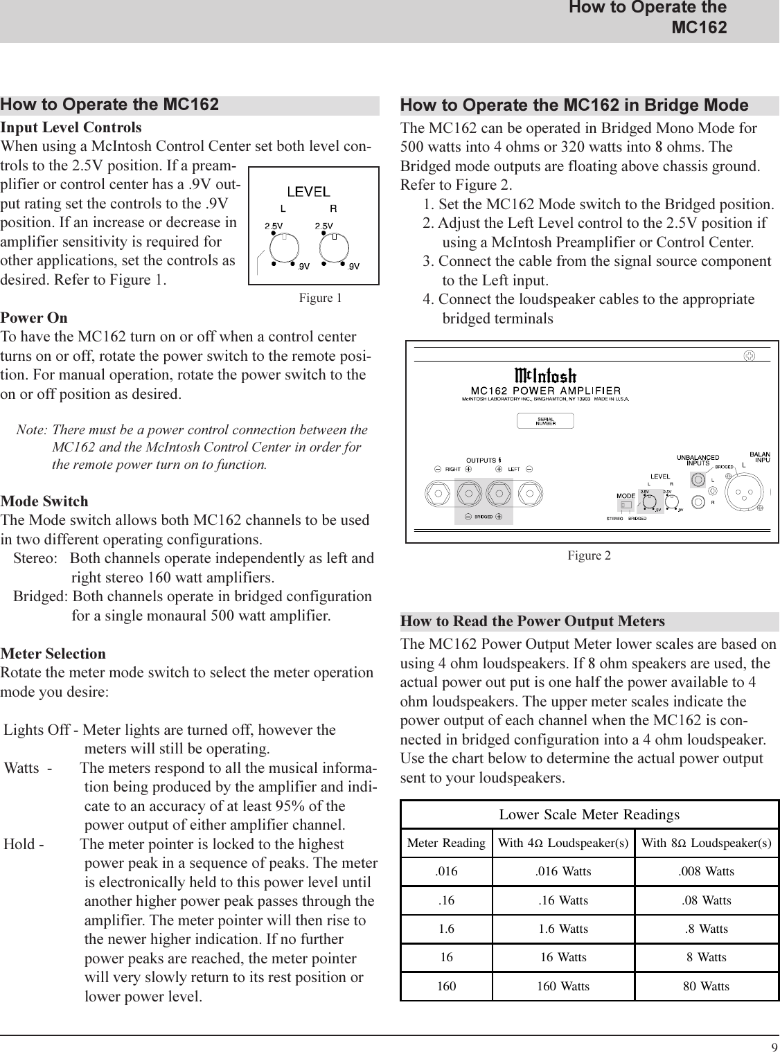 Page 9 of 12 - Mcintosh Mcintosh-Mc-162-Users-Manual- Mc16om02.pm6  Mcintosh-mc-162-users-manual