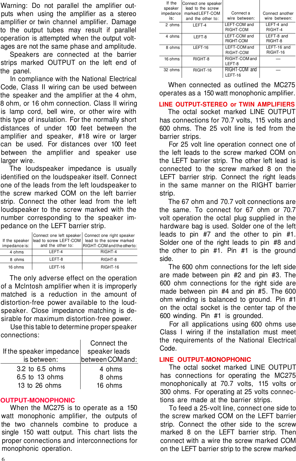 Page 8 of 12 - Mcintosh Mcintosh-Mc-275-Users-Manual-  Mcintosh-mc-275-users-manual