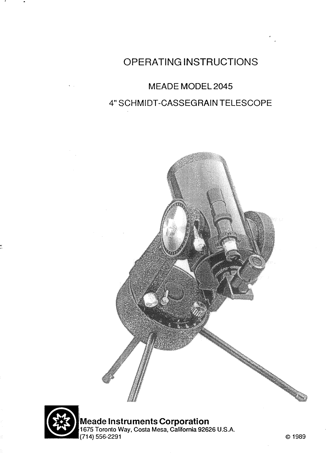Meade 2045 Users Manual