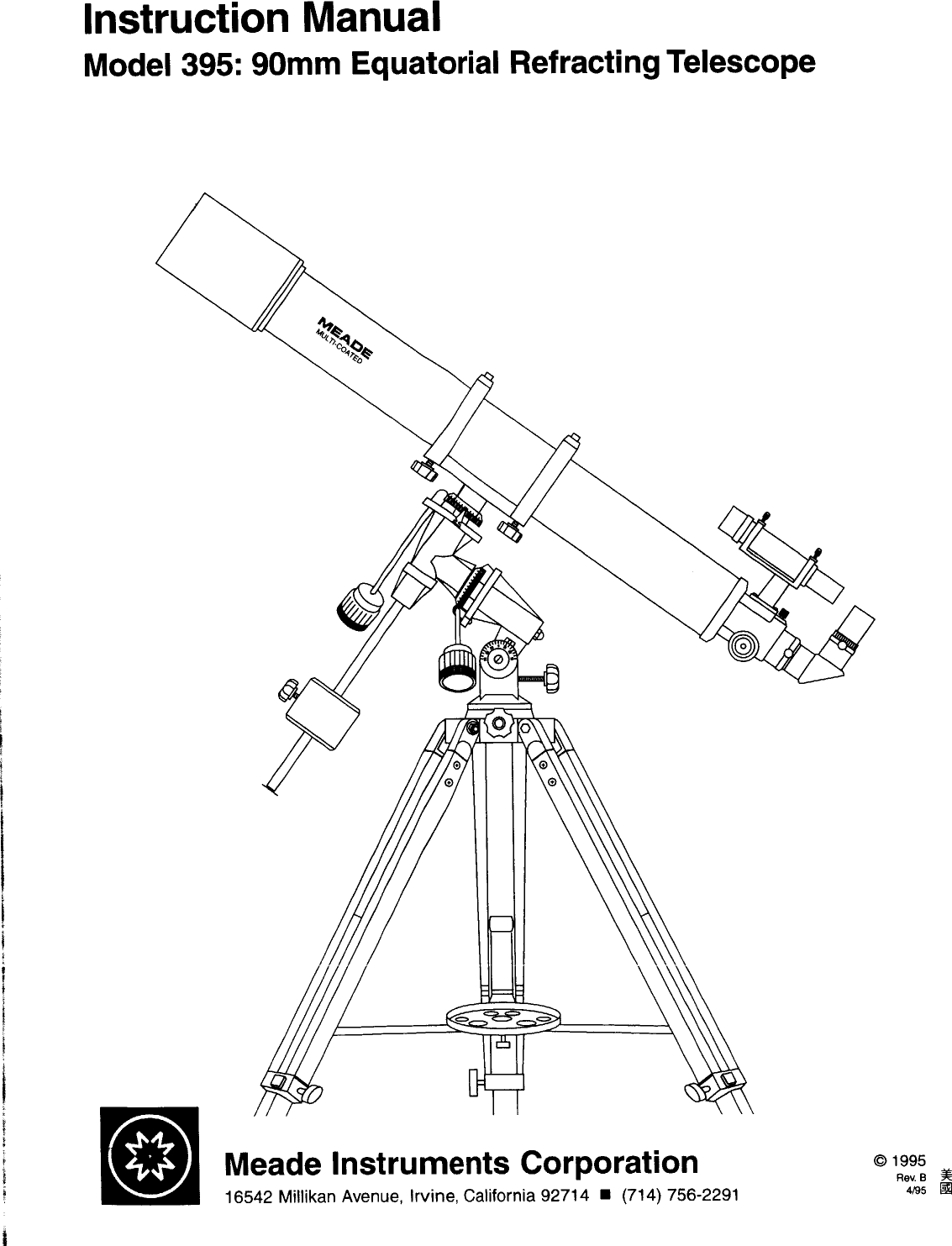 Page 1 of 12 - Meade Meade-395-Users-Manual-  Meade-395-users-manual