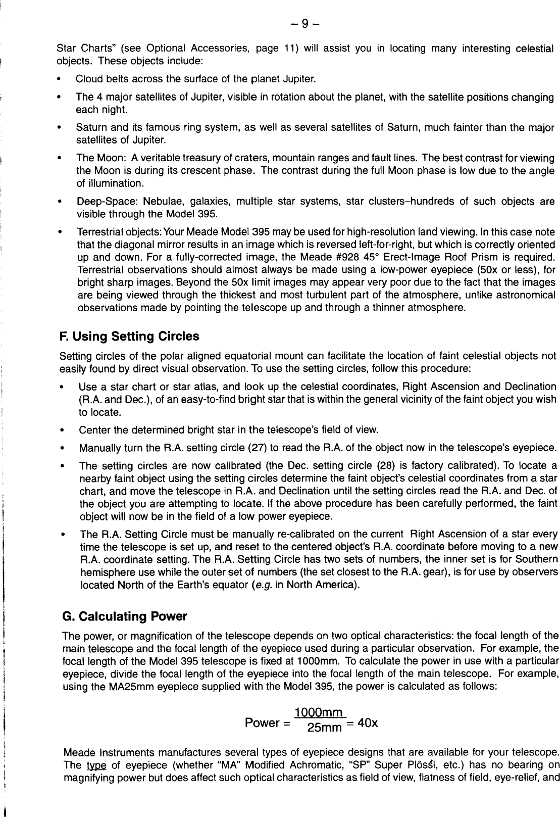 Page 9 of 12 - Meade Meade-395-Users-Manual-  Meade-395-users-manual