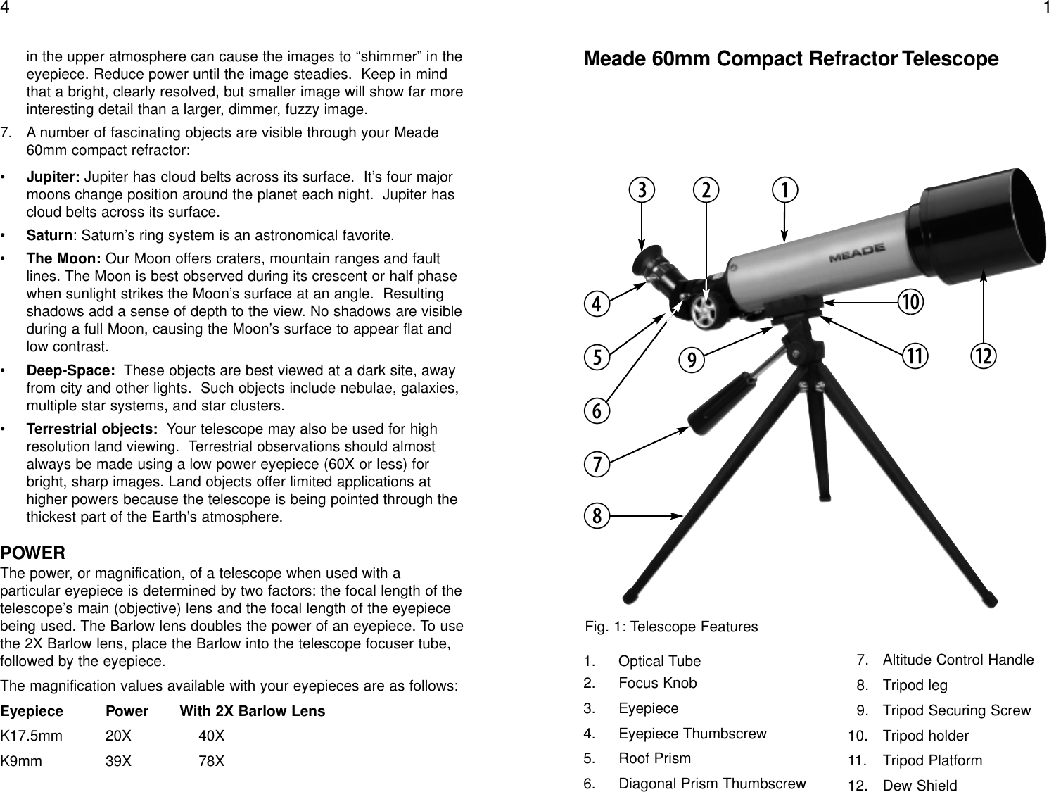 Page 3 of 4 - Meade Meade-60Az-T-Users-Manual-  Meade-60az-t-users-manual